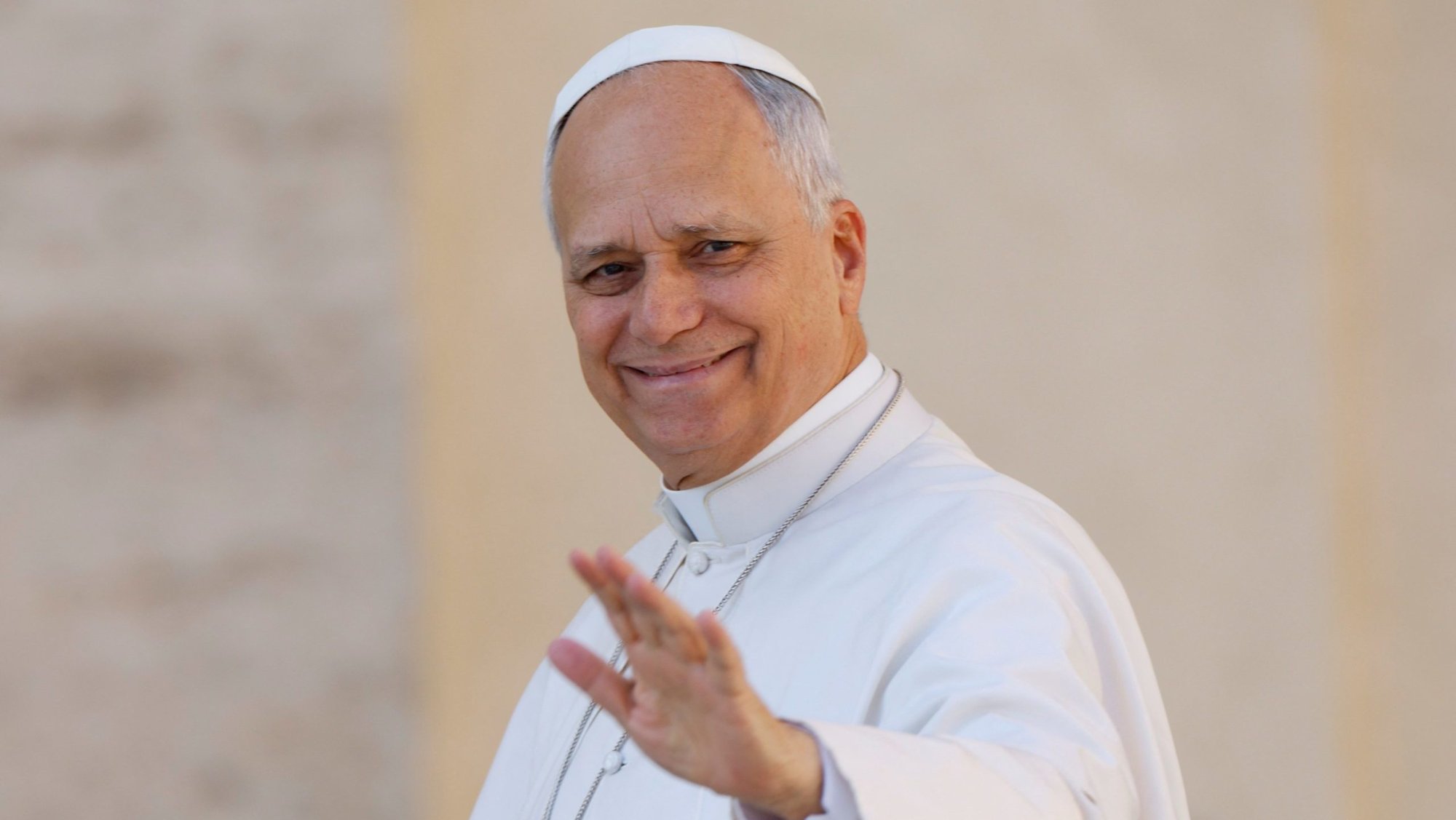 Pope Leo XIV waves as he arrives to lead his weekly general audience in St. Peter's Square at the Vatican April 29, 2026. (OSV News photo/Remo Casilli, Reuters)