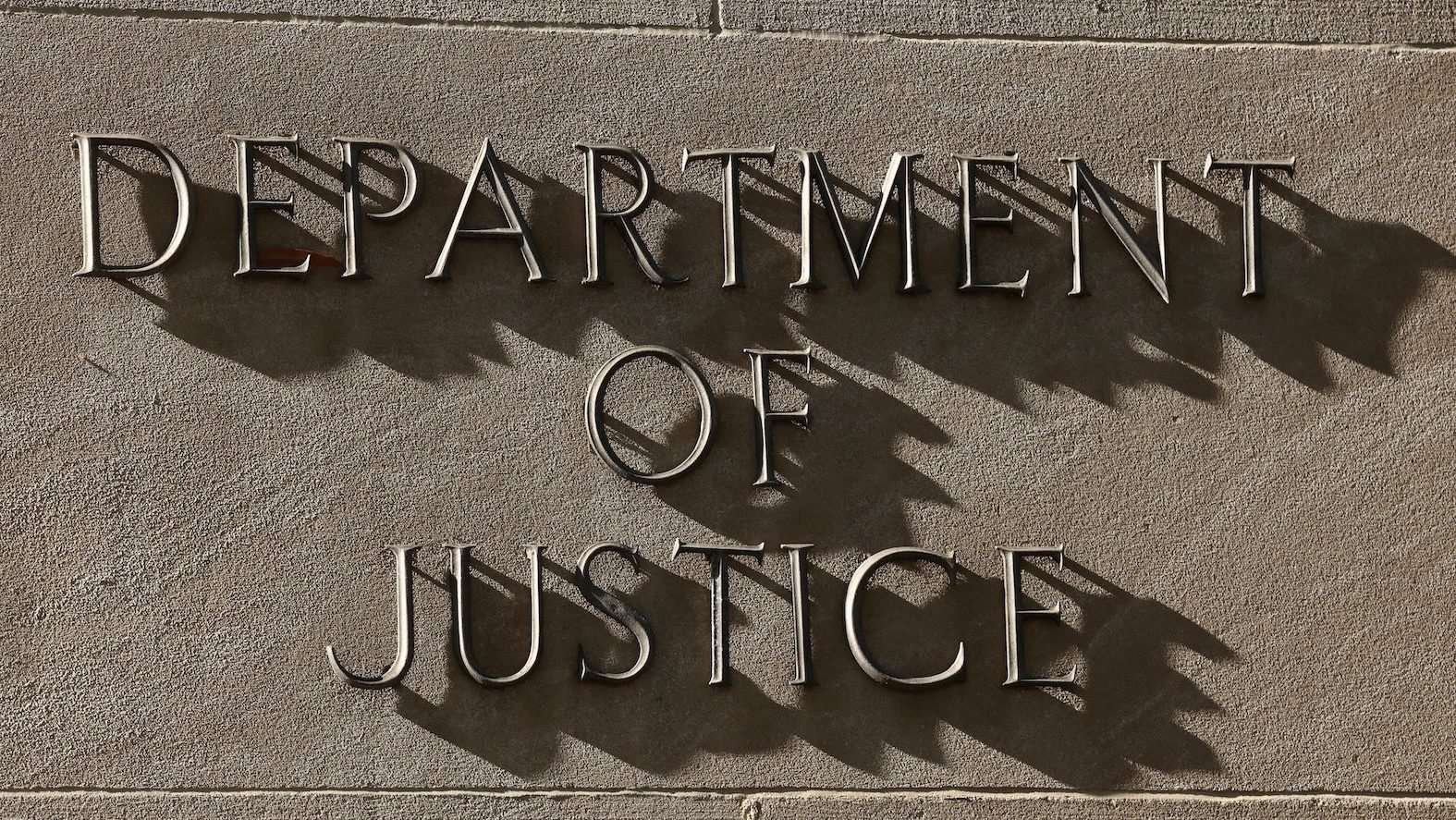 A sign for the U.S. Department of Justice in Washington is seen in this April 6, 2026, file photo. (OSV News photo/Kevin Lamarque, Reuters)