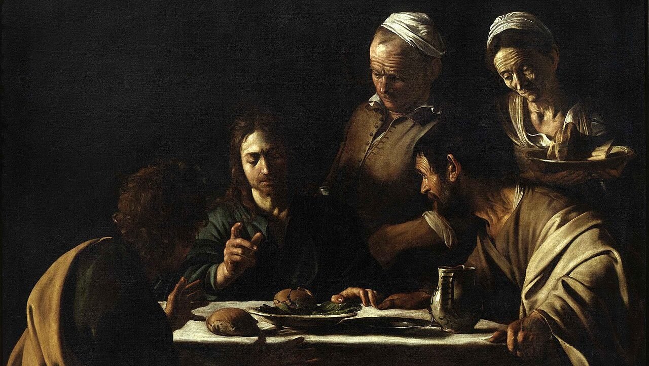 “Supper at Emmaus,” by Caravaggio, 1571-1610, Italian. (Wikimedia Commons)