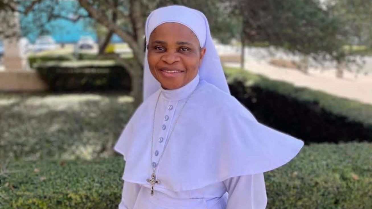 Sister Leticia Ugboaja, a member of the Daughters of Mary Mother of Mercy, is pictured in an undated photo posted on Facebook by Our Lady of Sorrows Parish in McAllen, Texas. Sister Leticia was taken into custody June 28, 2026, by U.S. Immigration and Customs Enforcement agents as she was walking to Mass at Our Lady of Sorrows Church and was released several hours later. (OSV News photo/Our Lady of Sorrows Church, Facebook)
