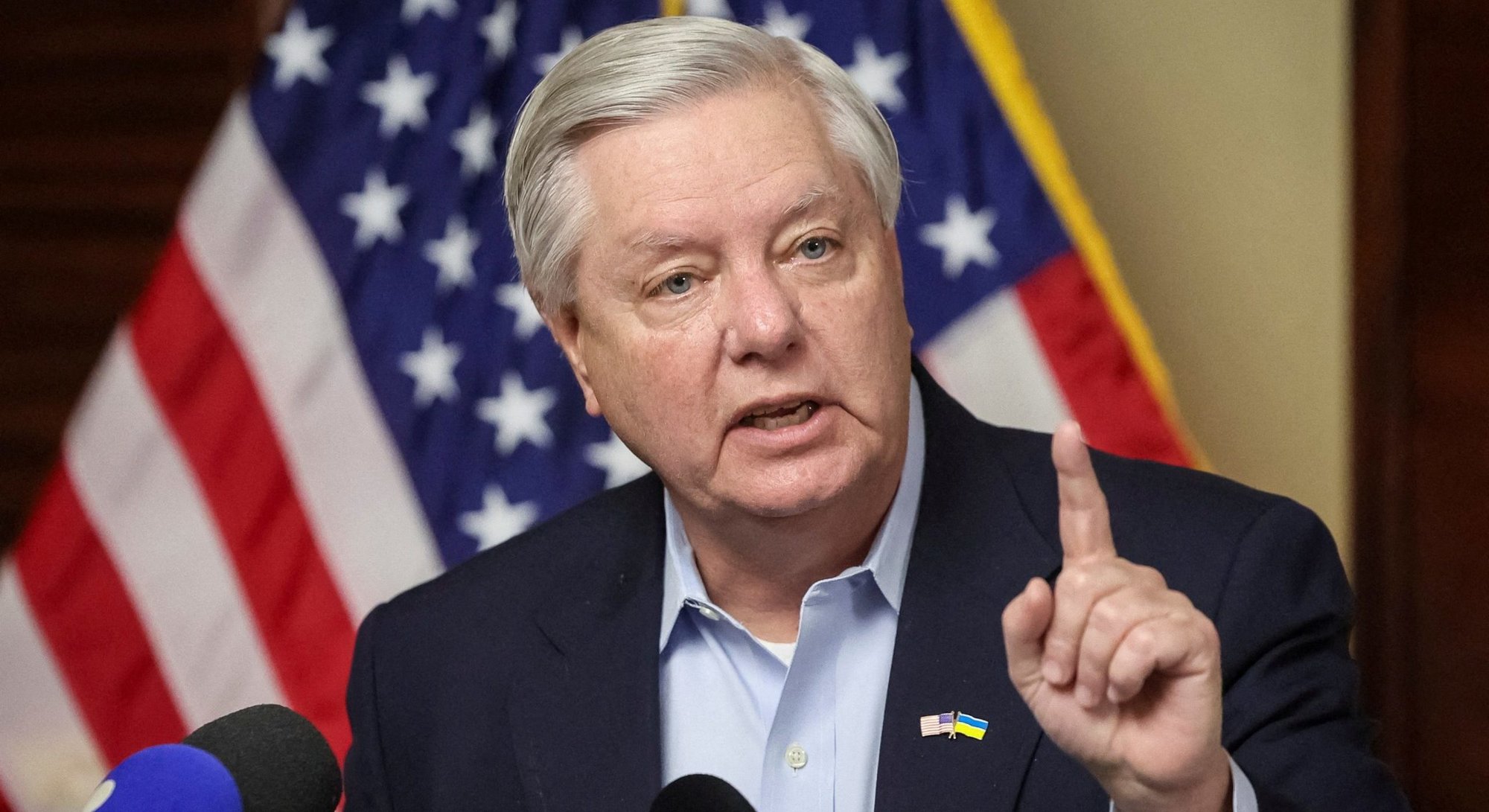 U.S. Sen. Lindsey Graham, R-S.C., attends a news briefing in Kyiv, Ukraine, March 18, 2024, amid Russia's attack on Ukraine. Graham, one of President Donald Trump's closest allies in Congress who traveled the globe to advocate for a more aggressive U.S. foreign policy, died July 11 after a "brief and sudden illness," his office said. A day later the District of Columbia's medical examiner said his unexpected death was caused by a heart issue. He was 71. (OSV News photo/Gleb Garanich/, Reuters)