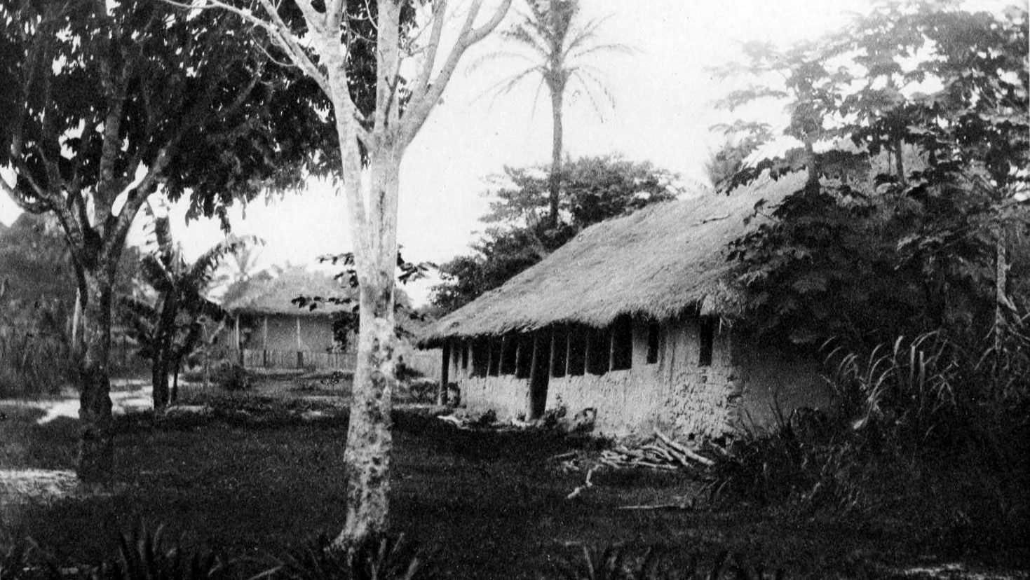A Belgian river station on the Congo River in 1889. (Wikimedia Commons)
