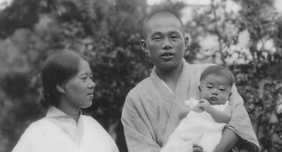 Midori Moriyama Nagai and Takashi Nagai are pictured in an undated photoograph with one of their four children. (OSV News photo/Courtesy Amici de Takashi e Midori Nagai)