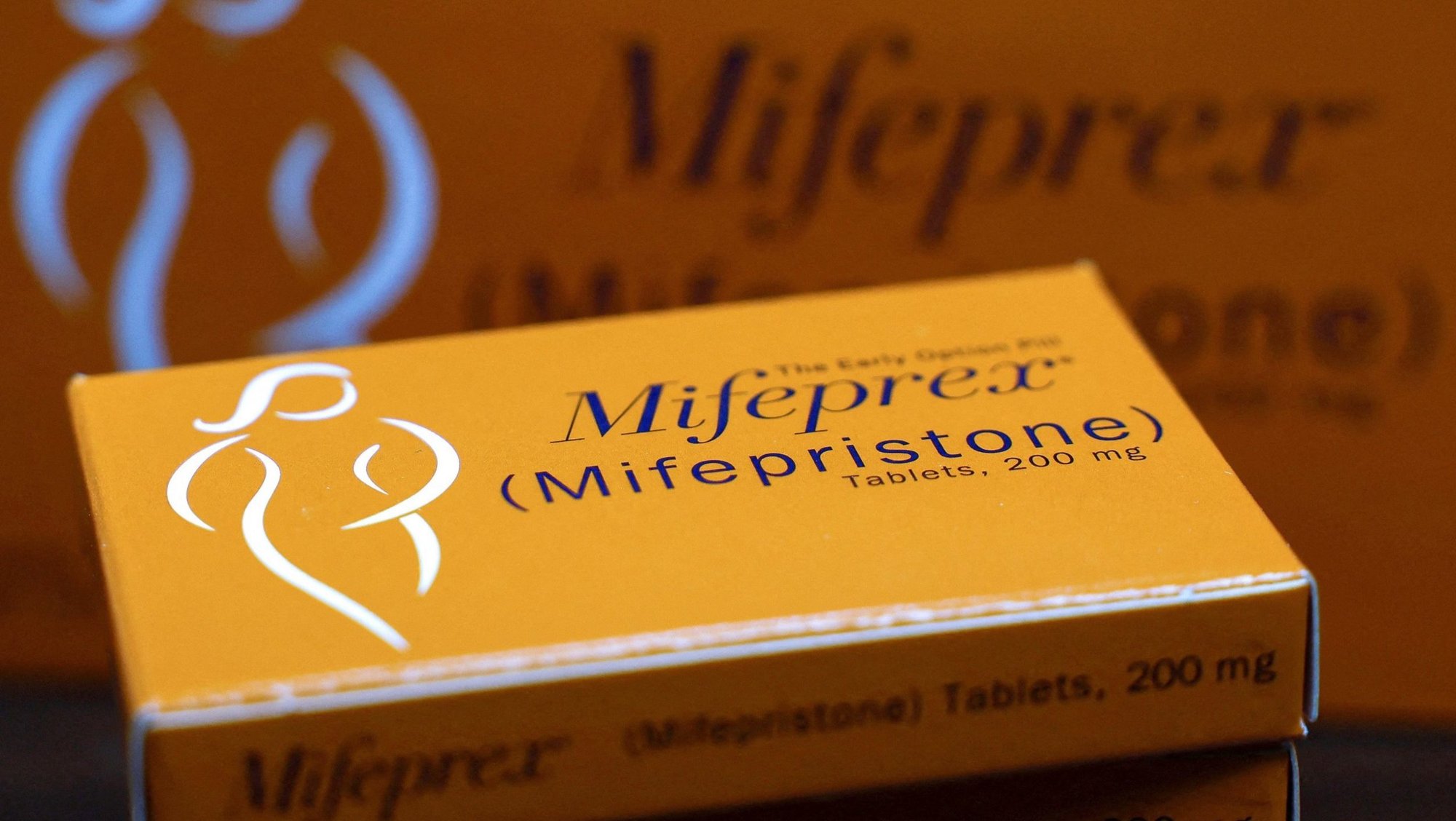 Boxes of mifepristone under the label Mifeprex are seen April 9, 2024, at Alamo Women's Clinic in Carbondale, Ill. The U.S. Catholic bishops are getting ready a nationwide call to prayer and action -- which will last from the campaign's official launch Aug. 18 through the end of October, Respect Life Month -- to mobilize Catholics to address the rising abortion rate. (OSV News photo/Evelyn Hockstein, via Reuters)