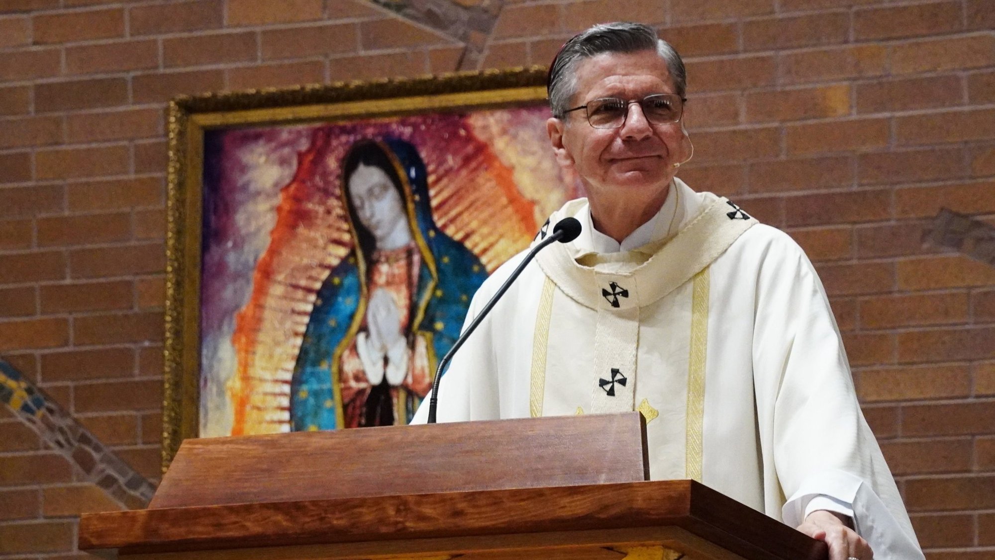 Archbishop Gustavo García-Siller of San Antonio, is pictured in a June 8, 2024, photo. Archbishop García-Siller issued a new pastoral letter calling the faithful to solidarity with migrants on Aug. 3, following 8 a.m. Mass at San Fernando Cathedral. (OSV News photo/Veronica Markland, courtesy Archdiocese of San Antonio)