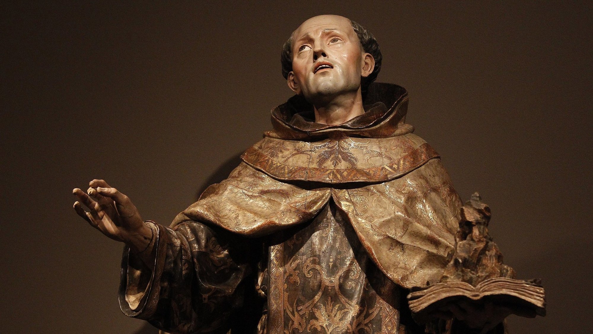 A sculpture of St. John of the Cross is seen at the National Gallery of Art in Washington. The 16th-century saint, coined the term "dark night of the soul" in its spiritual meaning, describing the crisis of doubt he underwent but also was testament that eventually the darkness leaves and light returns. (OSV News photo/Peter Lockley)