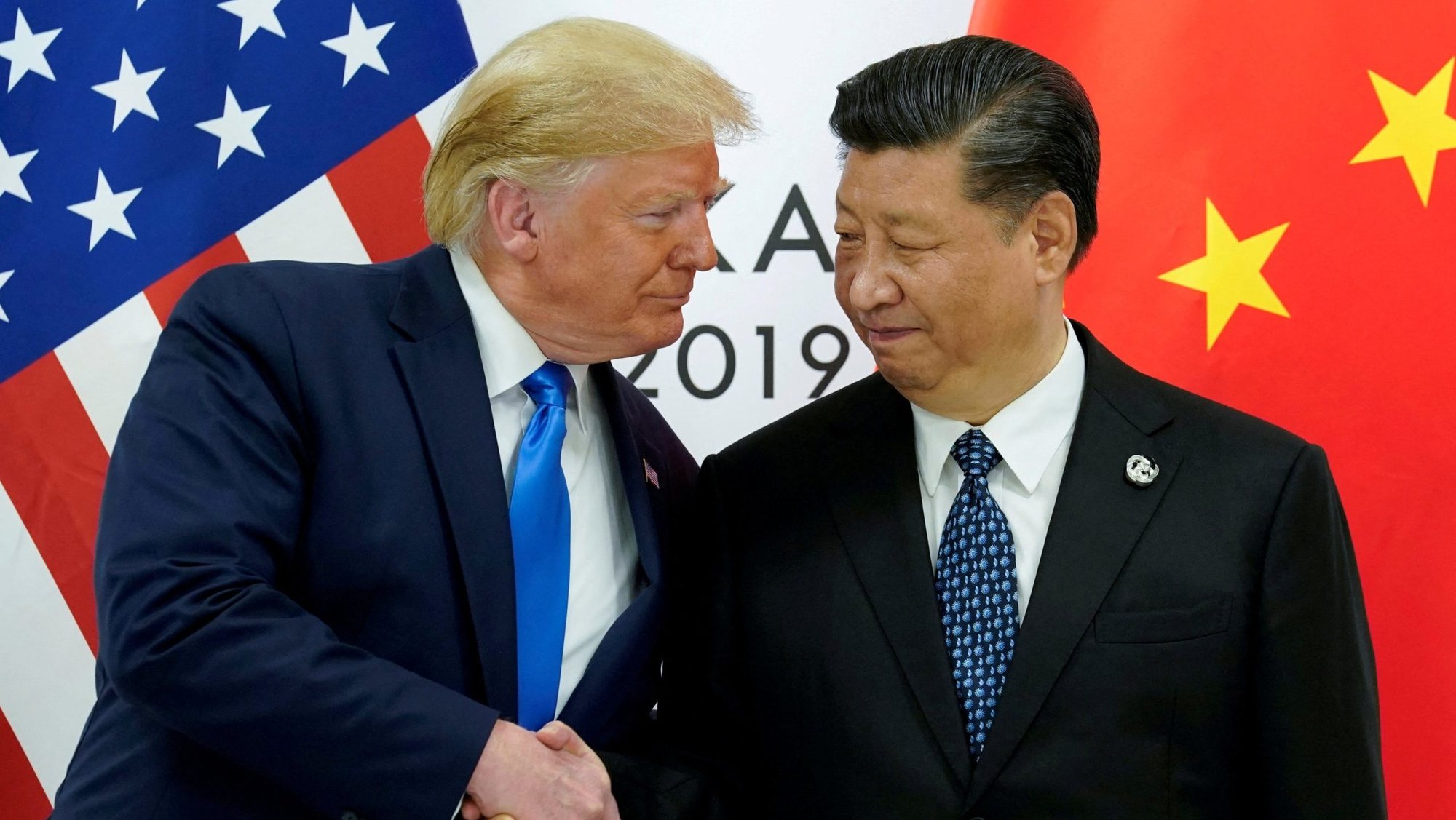 U.S. President Donald Trump meets with Chinese President Xi at the start of their bilateral meeting at the G20 leaders summit in Osaka, Japan, June 29, 2019. Trump and Xi are scheduled to meet on Sept. 24, 2026, at the White House in Washington. (OSV News photo/Kevin Lamarque, Reuters)