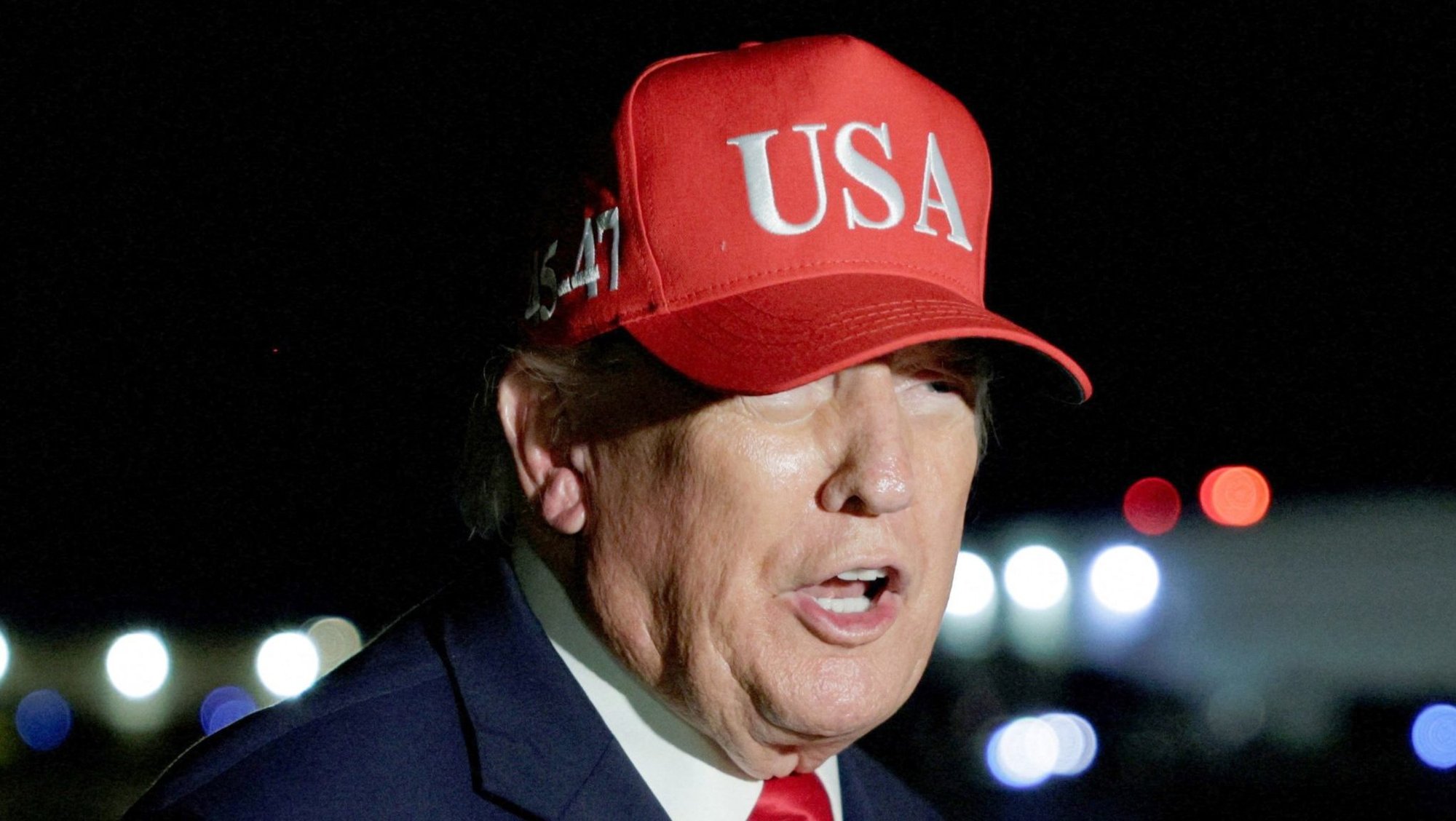 U.S. President Donald Trump speaks to the media as he prepares to board Air Force One in Missoula, Mont., Oct. 14, 2026. (OSV News/Evan Vucci, Reuters)