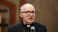 Father Slawomir Szkredka speaks during a press conference announcing the four LA priests as new auxiliary bishops for the Archdiocese of Los Angeles. (Victor Alemán)