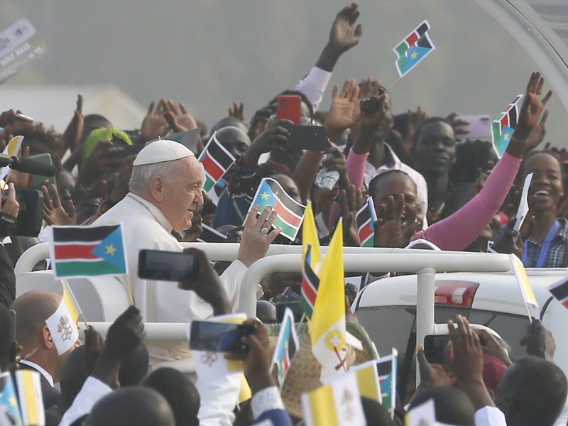 El papa y líderes ecuménicos instan a desplazados de Sudán del Sur a ser constructores de paz