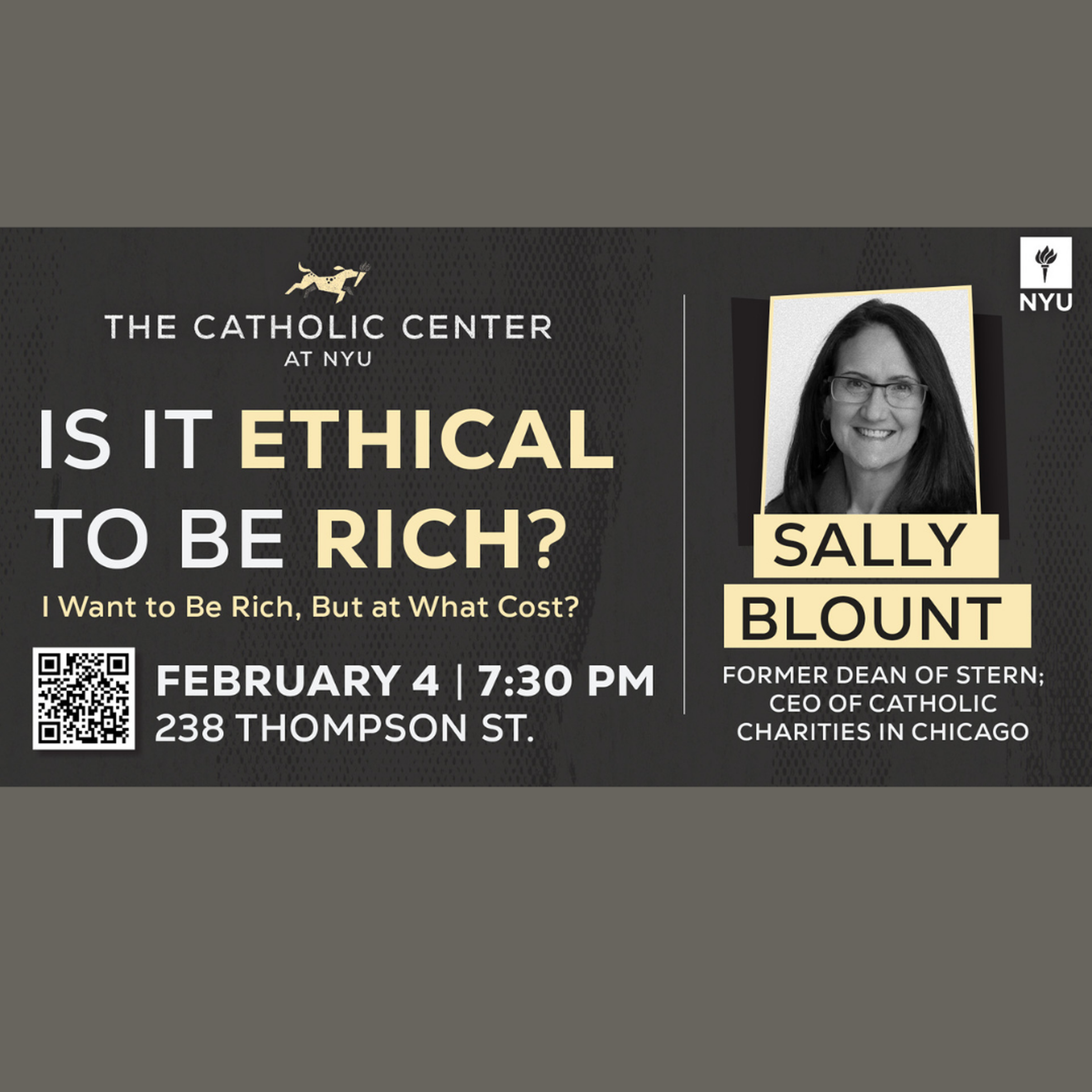 Catholic Center at NYU Talk: Is it Ethical to be Rich?