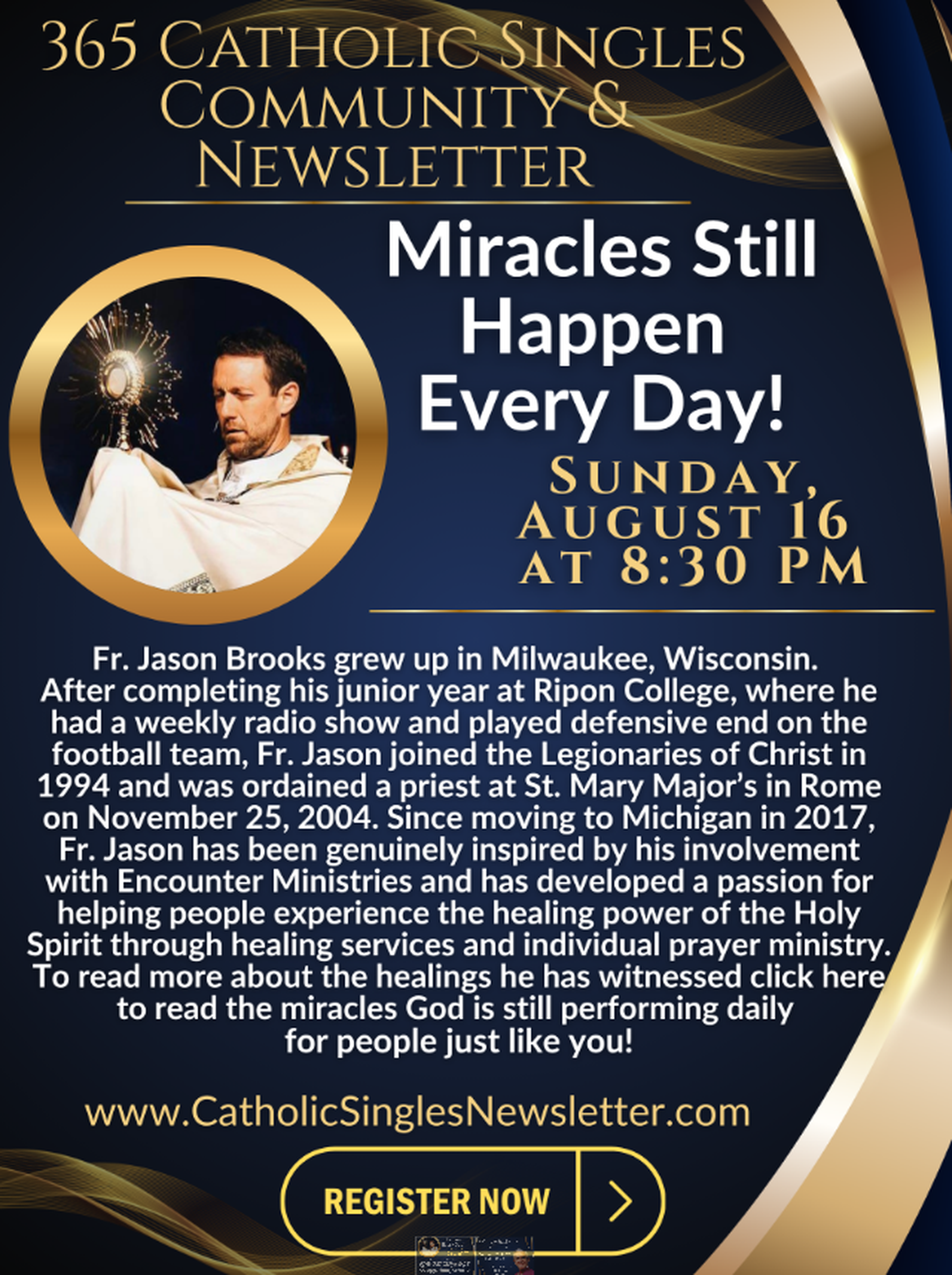 365 Catholic Singles Community - Mircales Still Happen Everyday