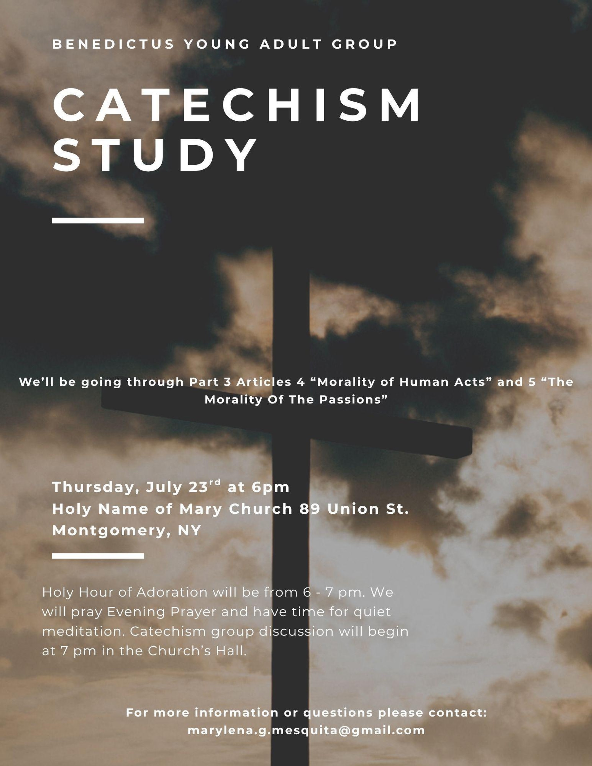 Benedictus Young Adult Night in Orange County