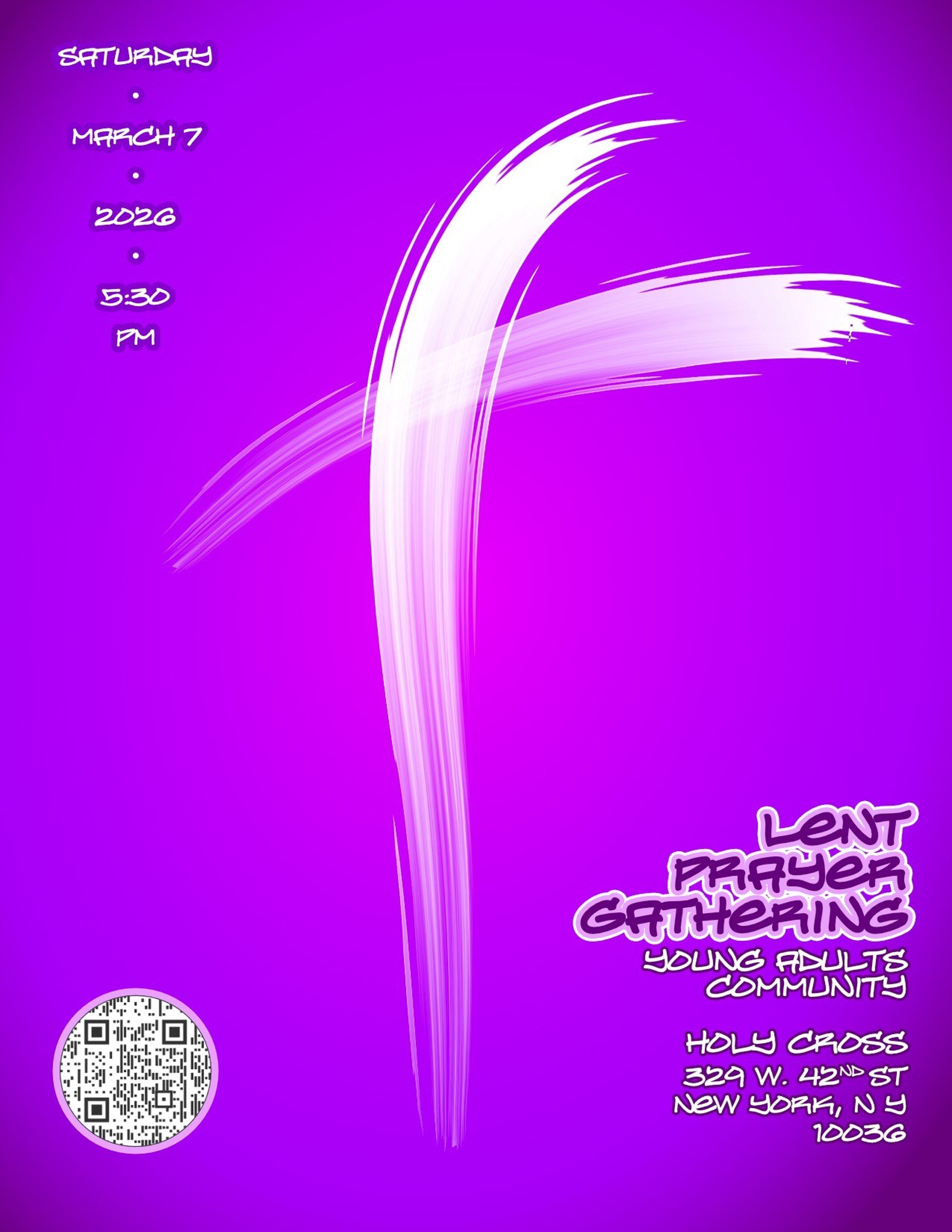 Christ-in-the-City - Young Adults Community - Lent Prayer Gathering at Holy Cross Catholic Church NYC