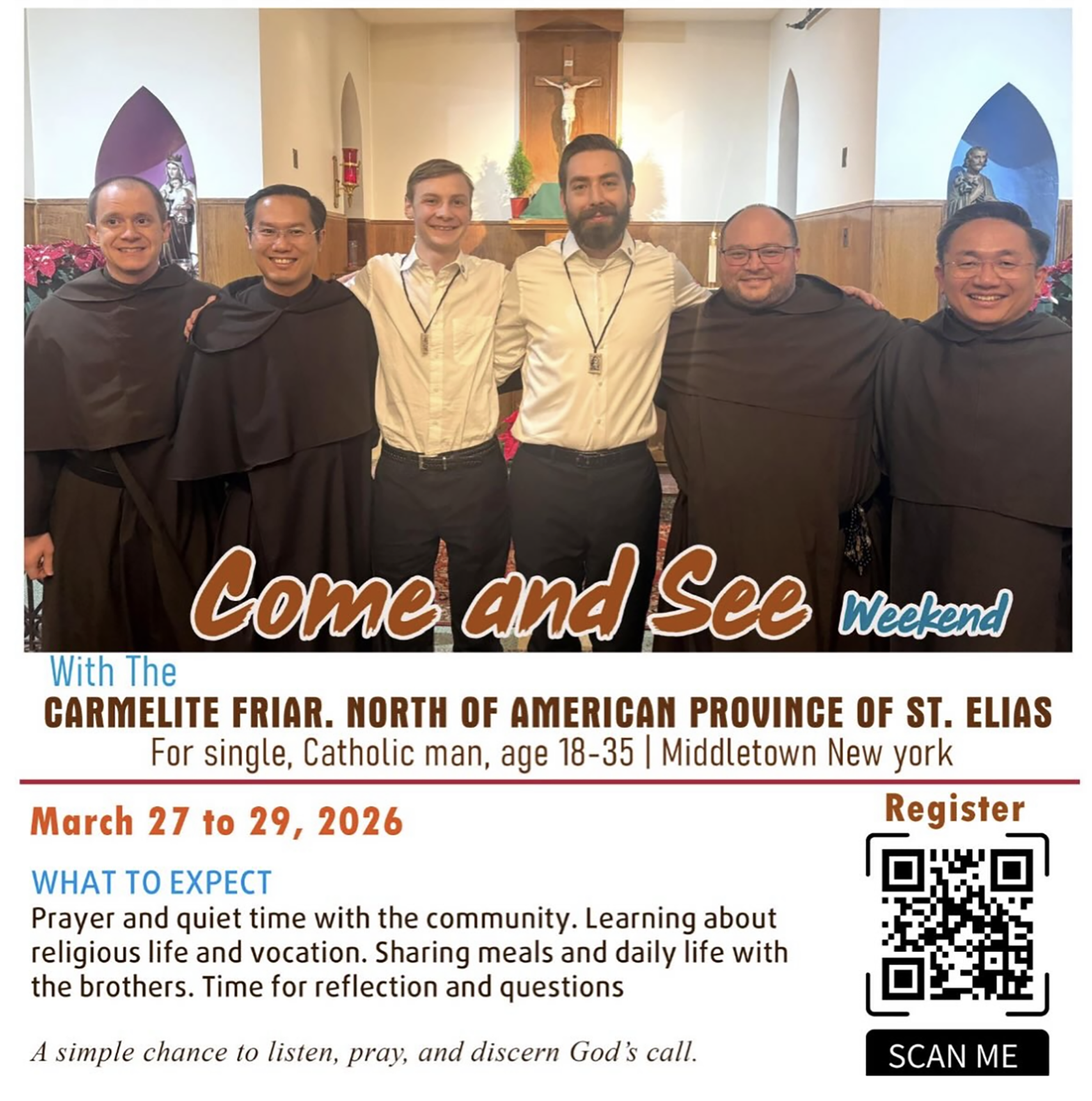 Come and See Weekend - Carmelite Friars