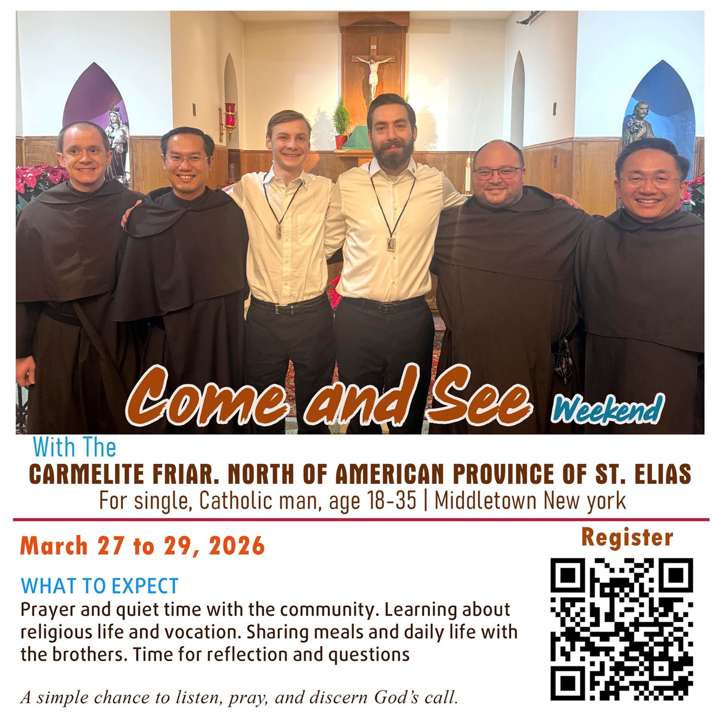 Come and See Weekend Retreat with the Carmelites