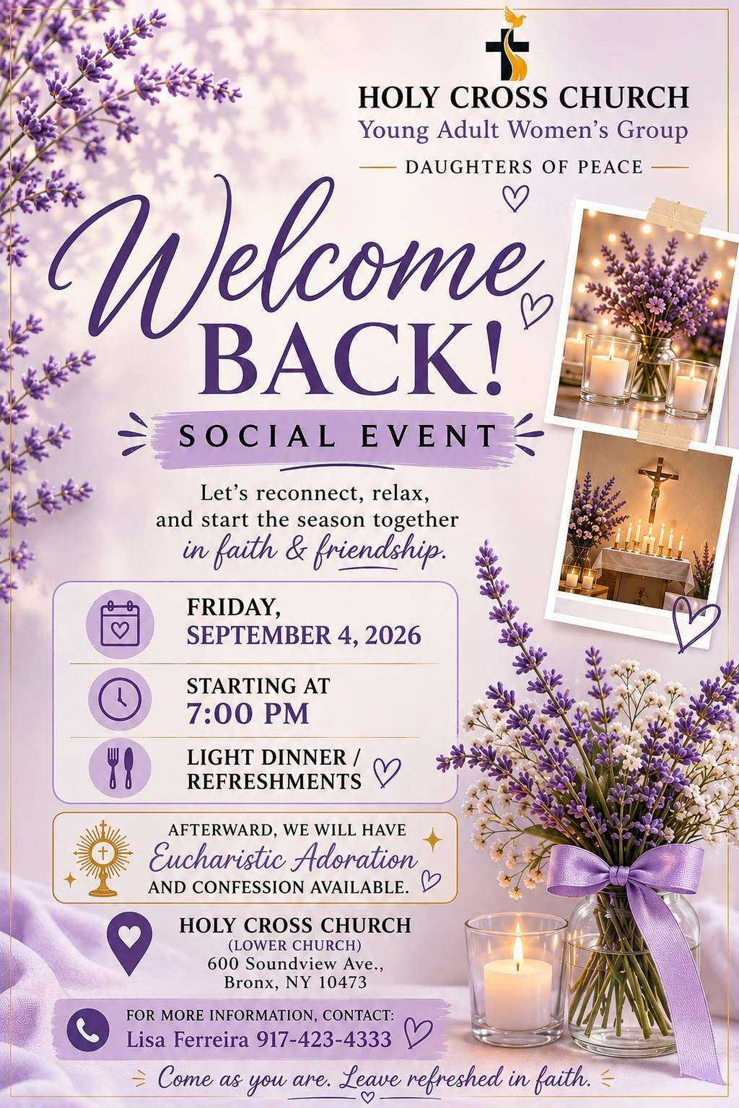 Daughters of Peace: Welcome Back Social
