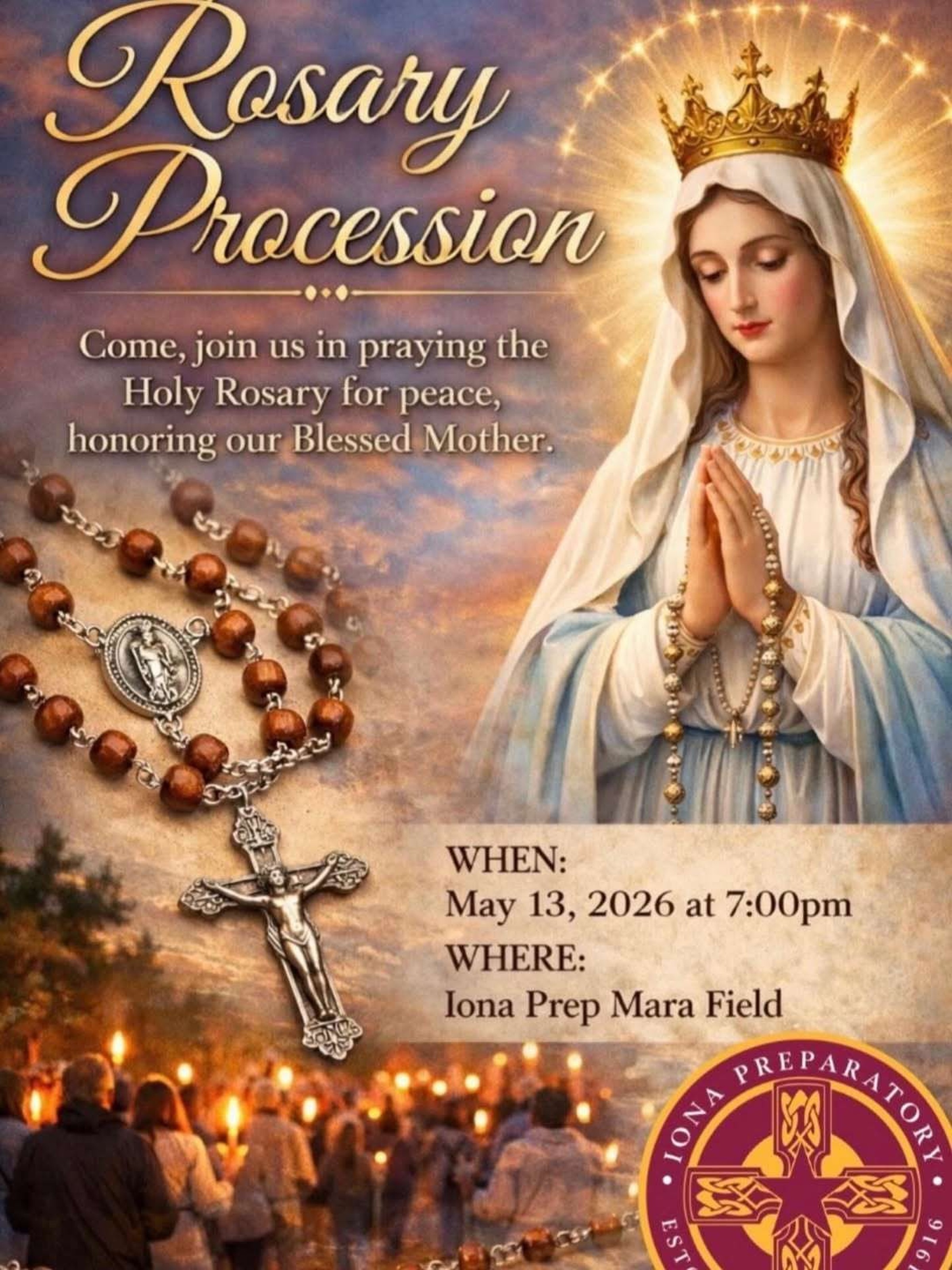 Iona Prep Campus Ministry - Rosary Procession