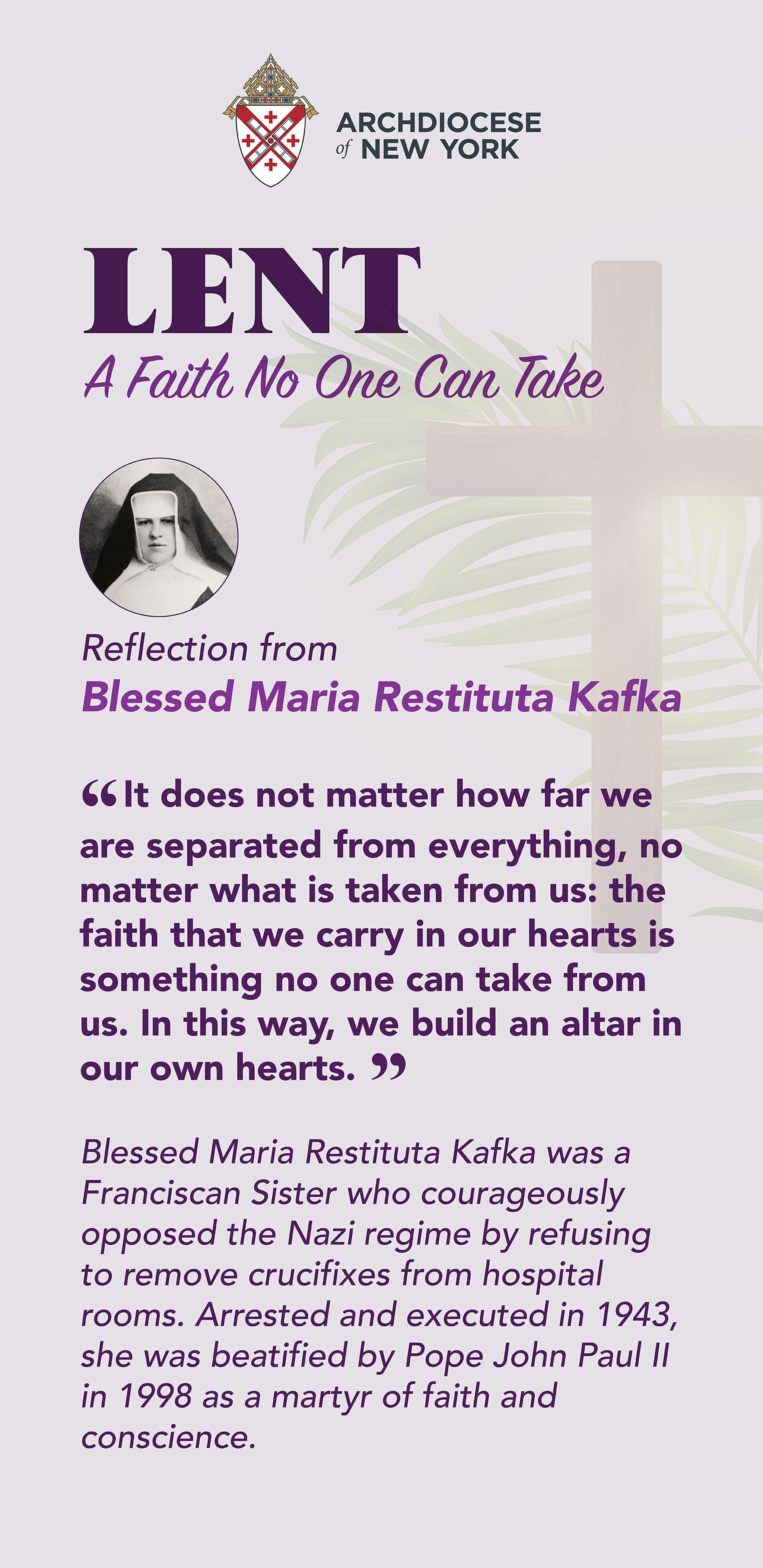 Lent 2026 digital prayer card Android