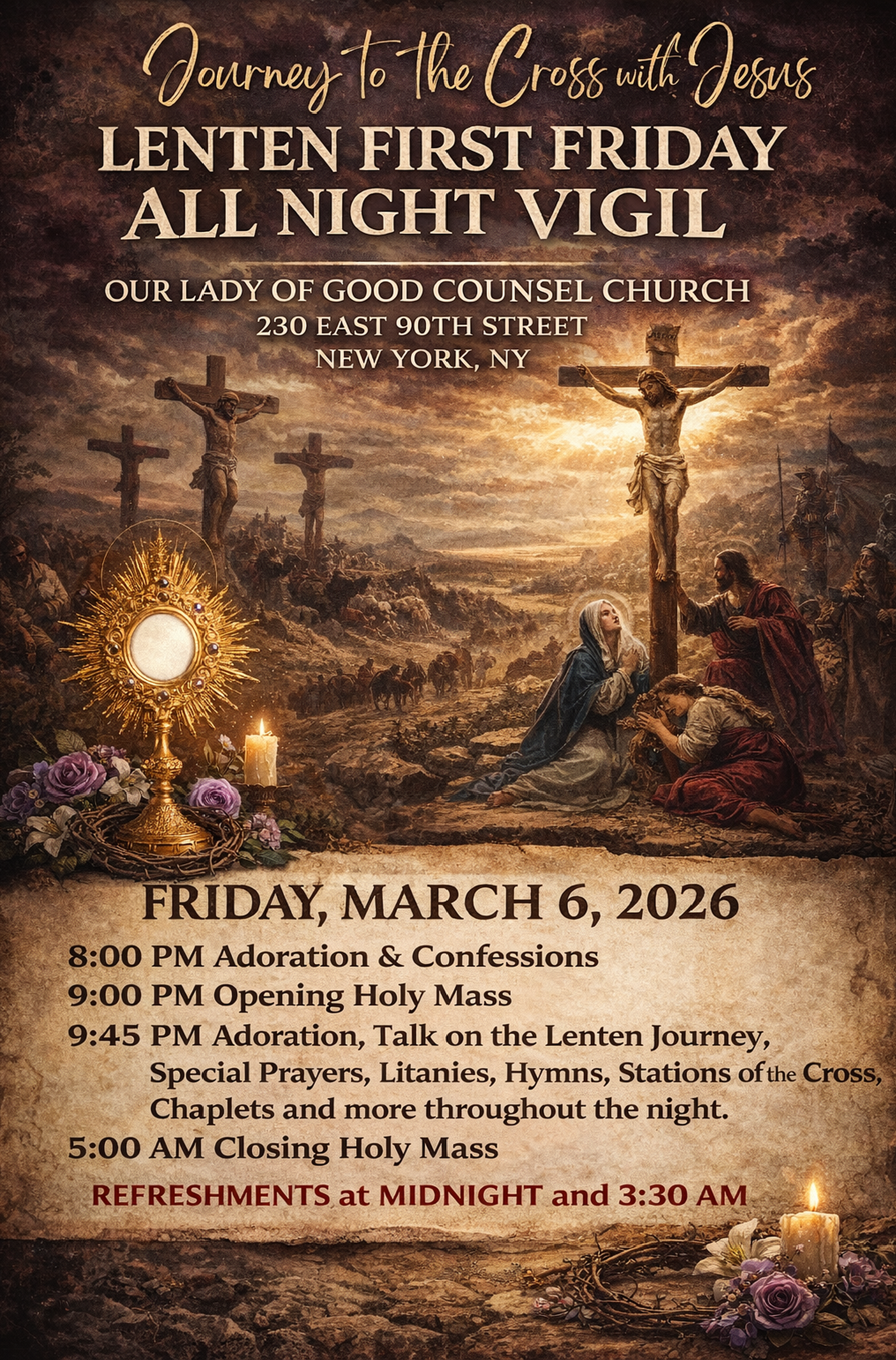 March First Friday All-Night Vigil at Our Lady of Good Counsel Church