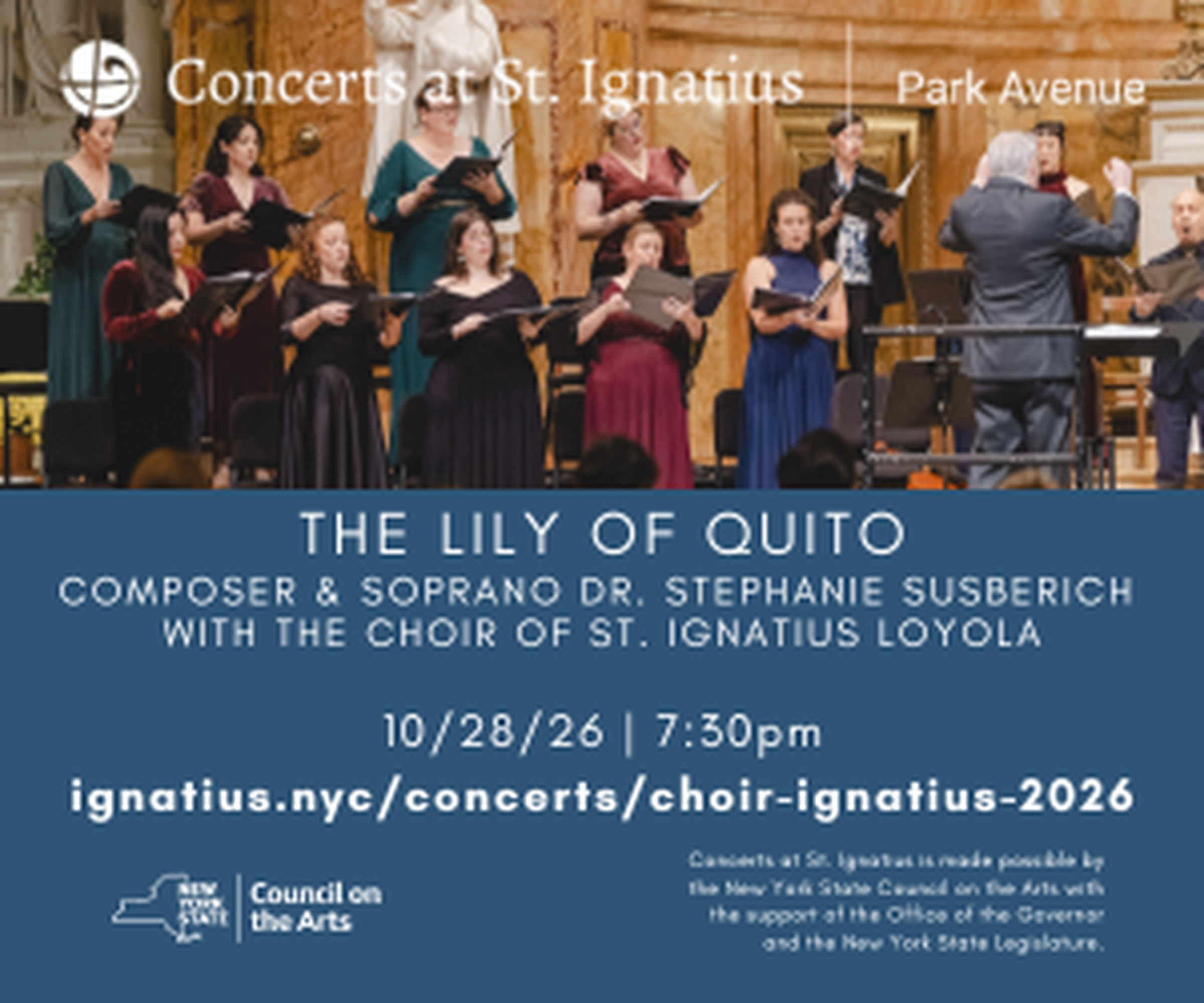 The Lily of Quito: Cantata on St. Mariana de Jesús de Paredes With the Choir of St. Ignatius Loyola and featuring the Park Avenue Consort