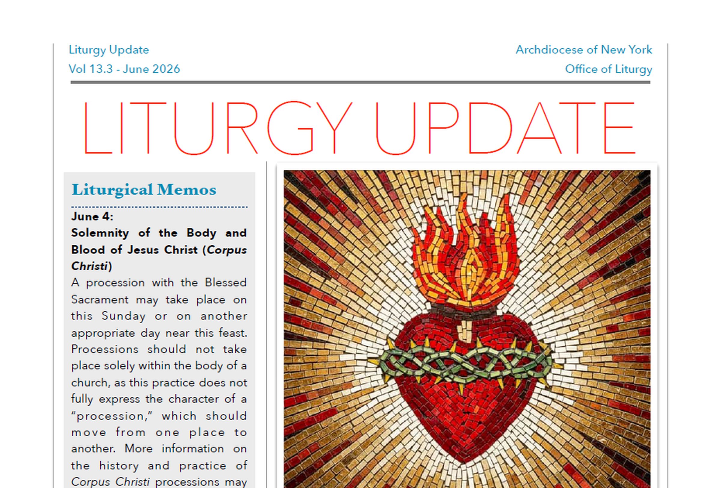 Liturgy update june 2026