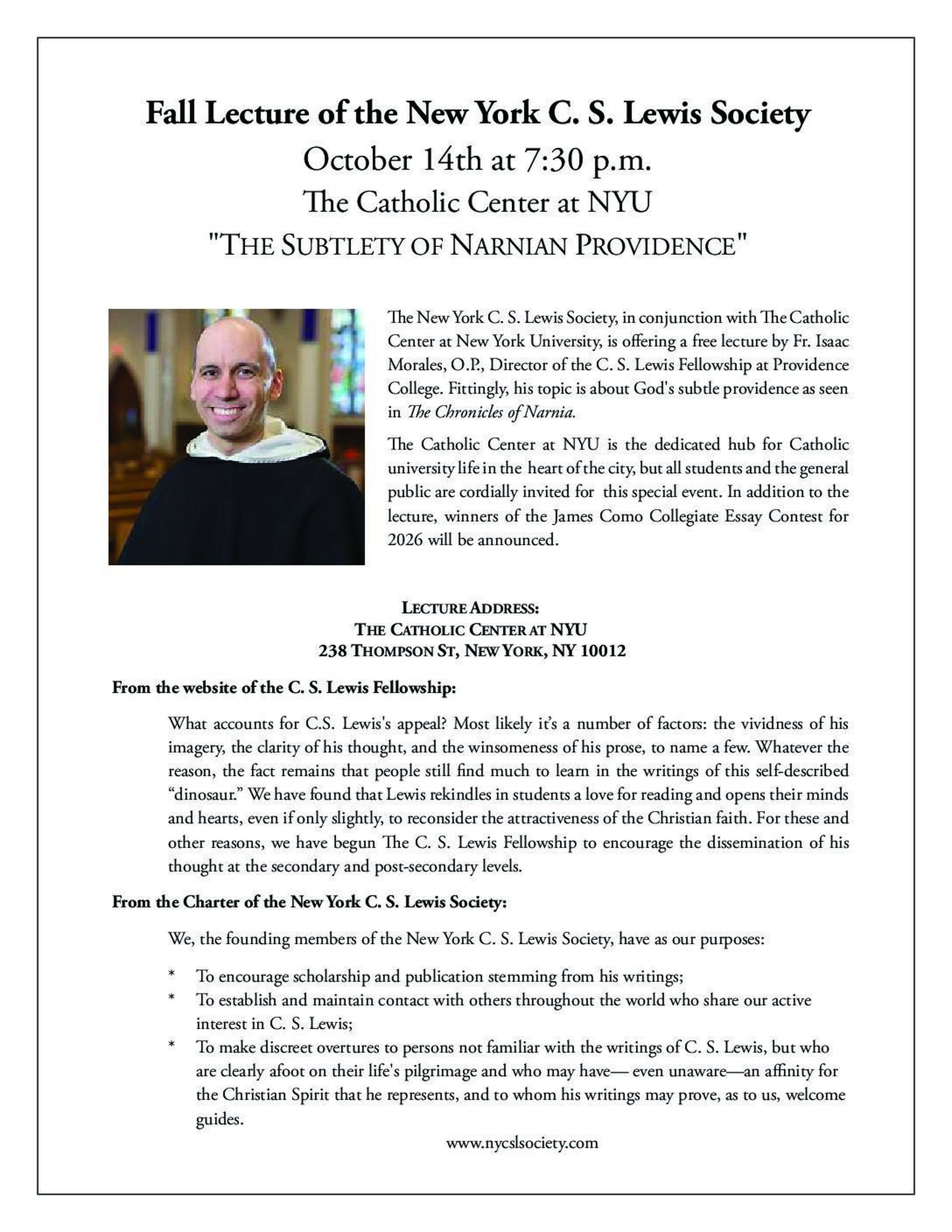 The Subtlety of Narnian Providence" – The New York C.S. Lewis Society