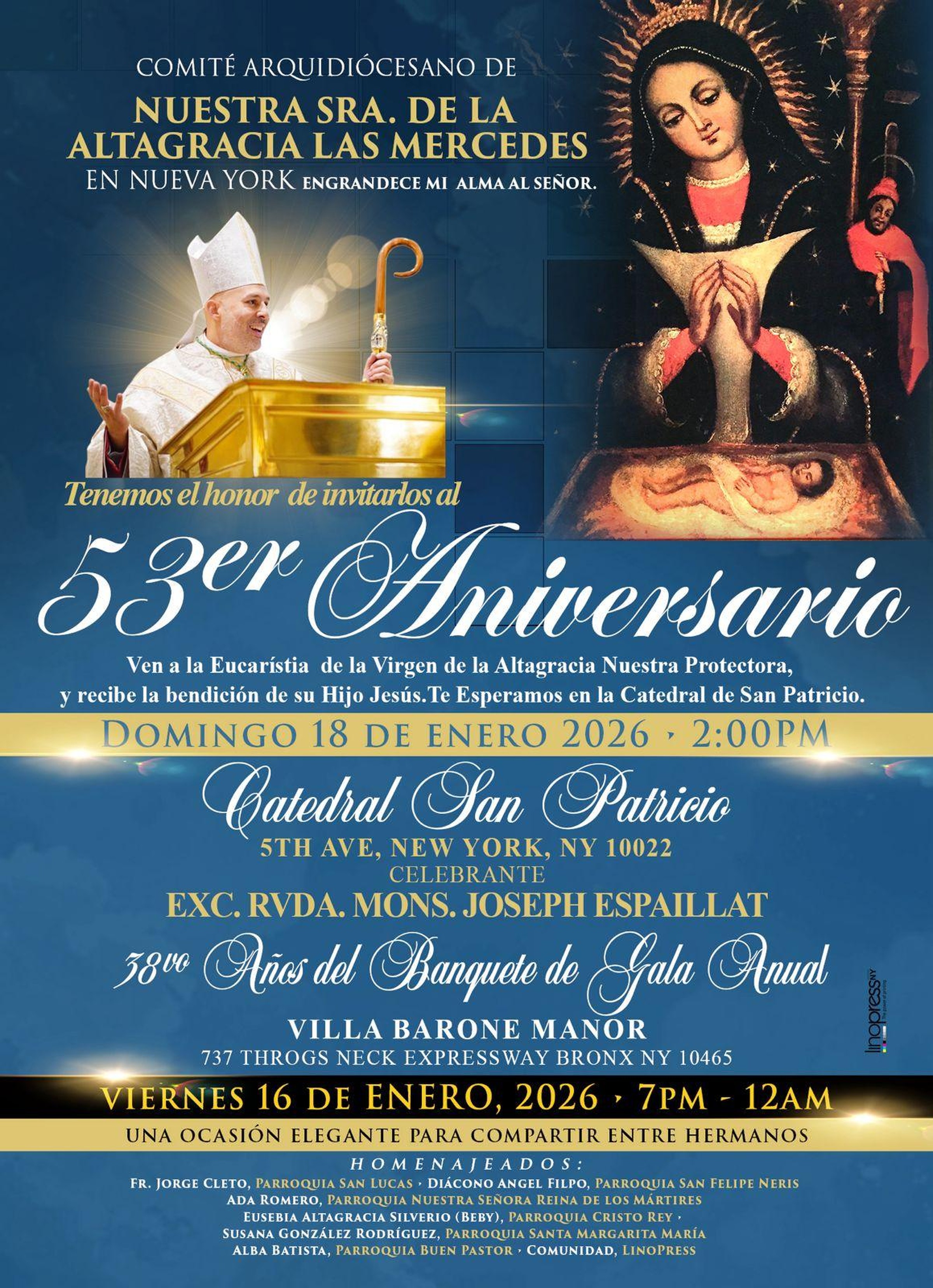 Misa en Honor a Nuestra Señora de la Altagracia