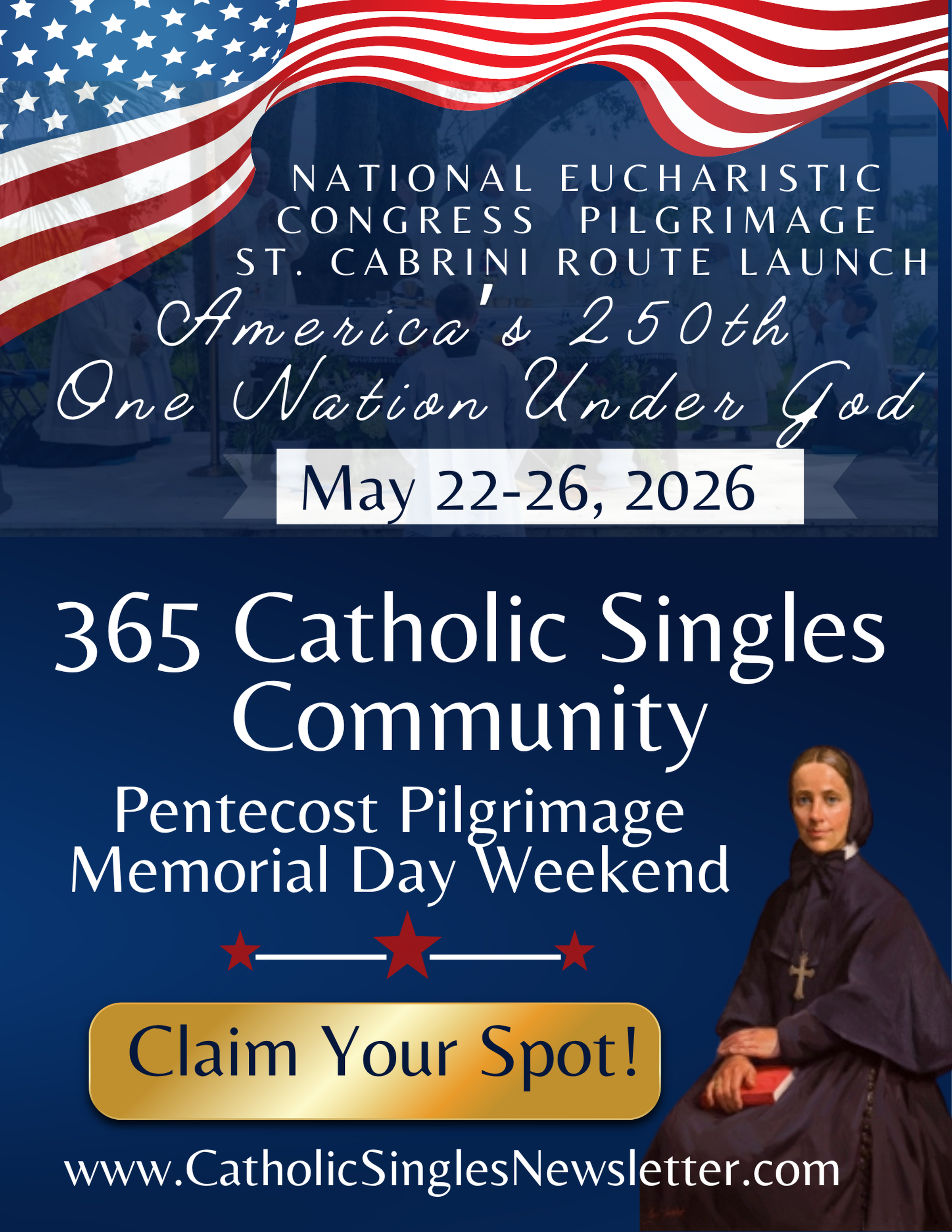 Singles Journey Together: St. Cabrini Eucharistic
