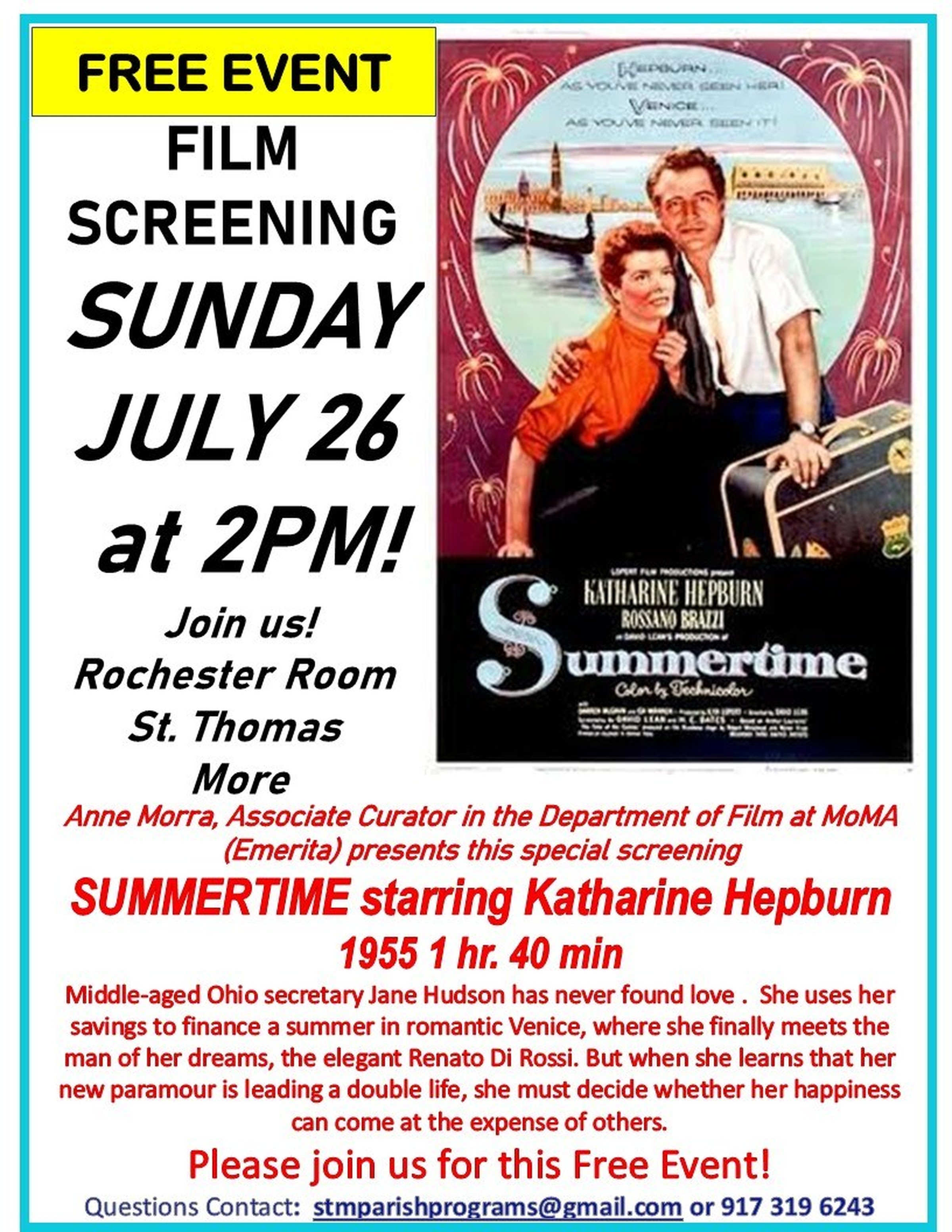 Film Screening of Summertime