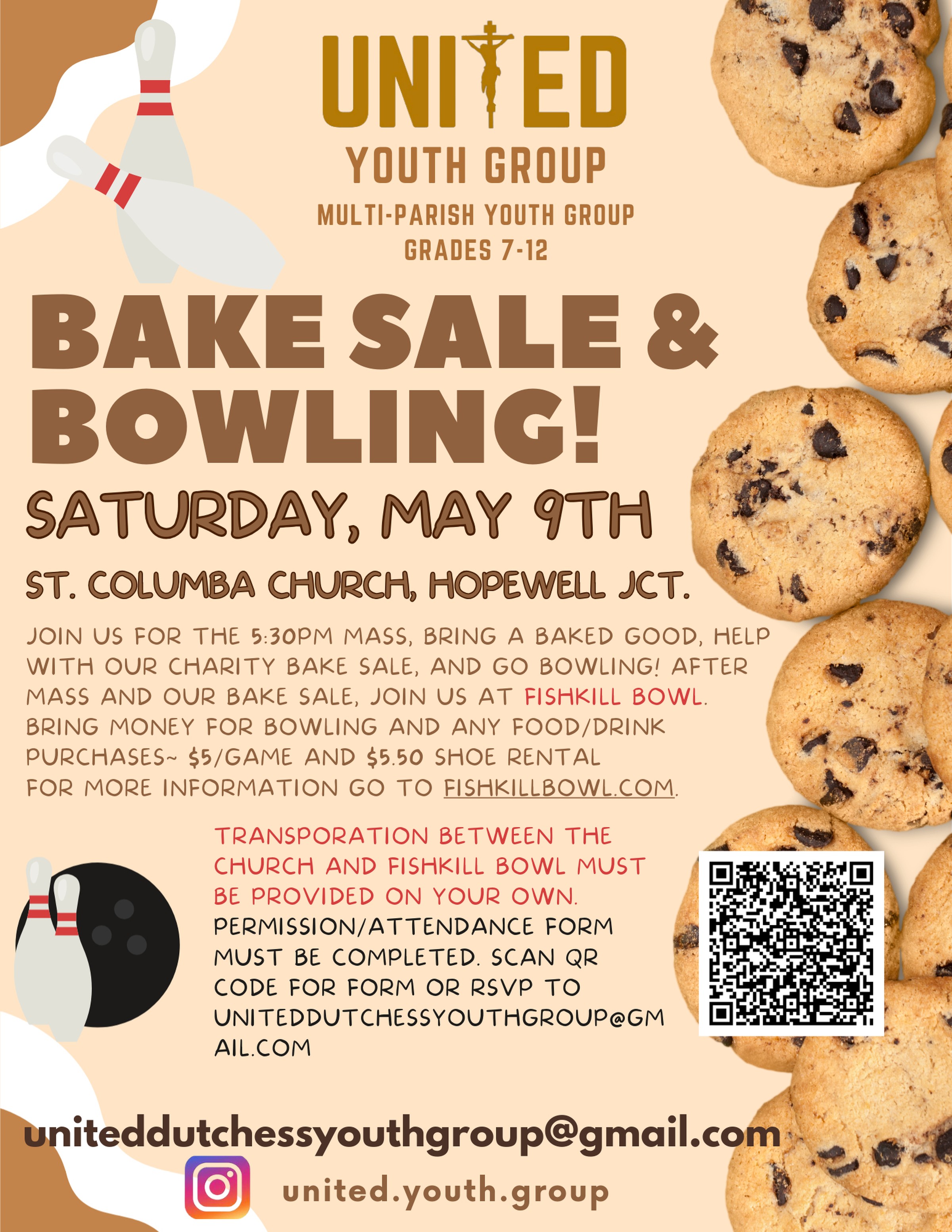 United Youth Group - Bake Sale & Bowling