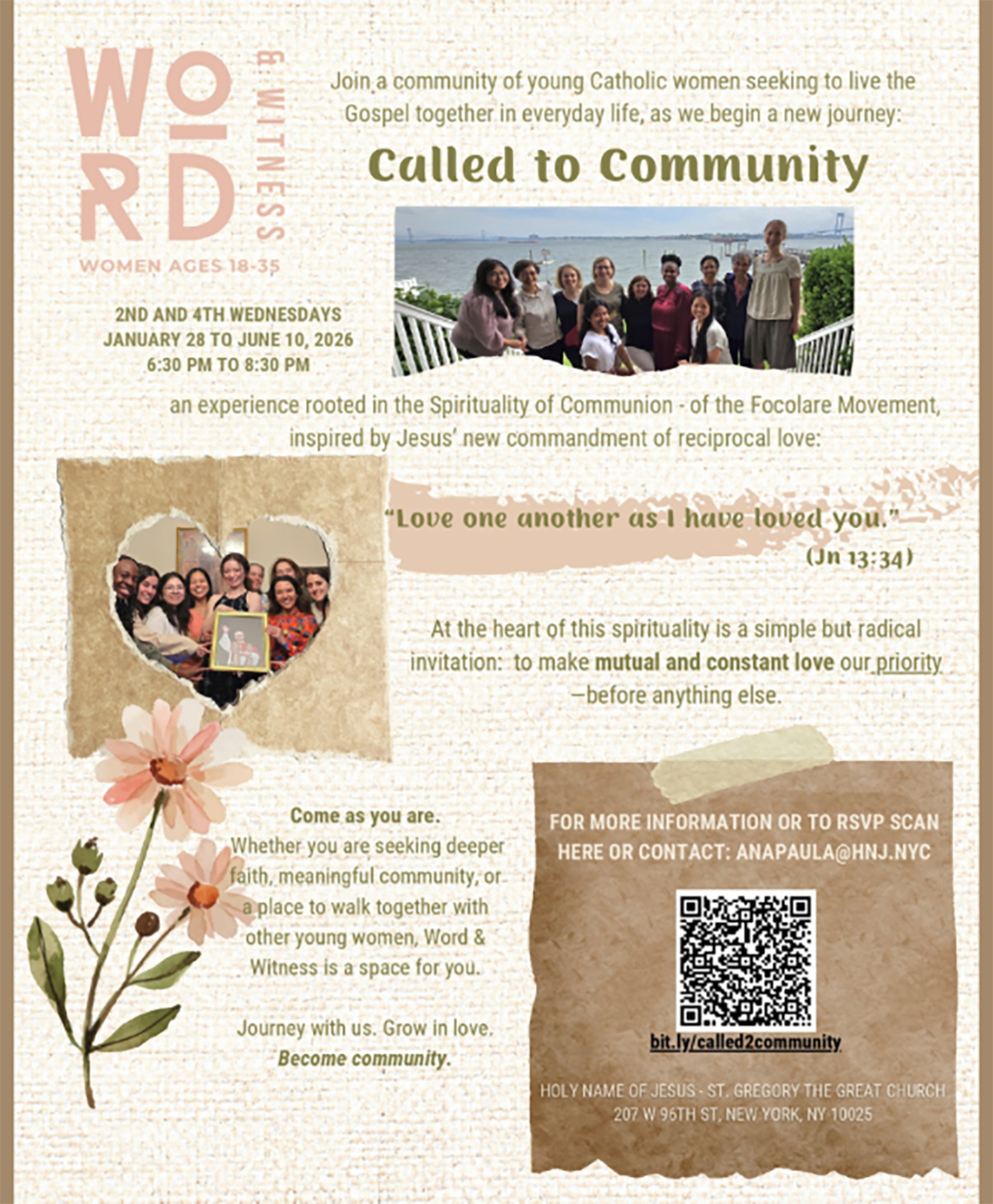 Word and Witness Young Adult Women’s Ministry