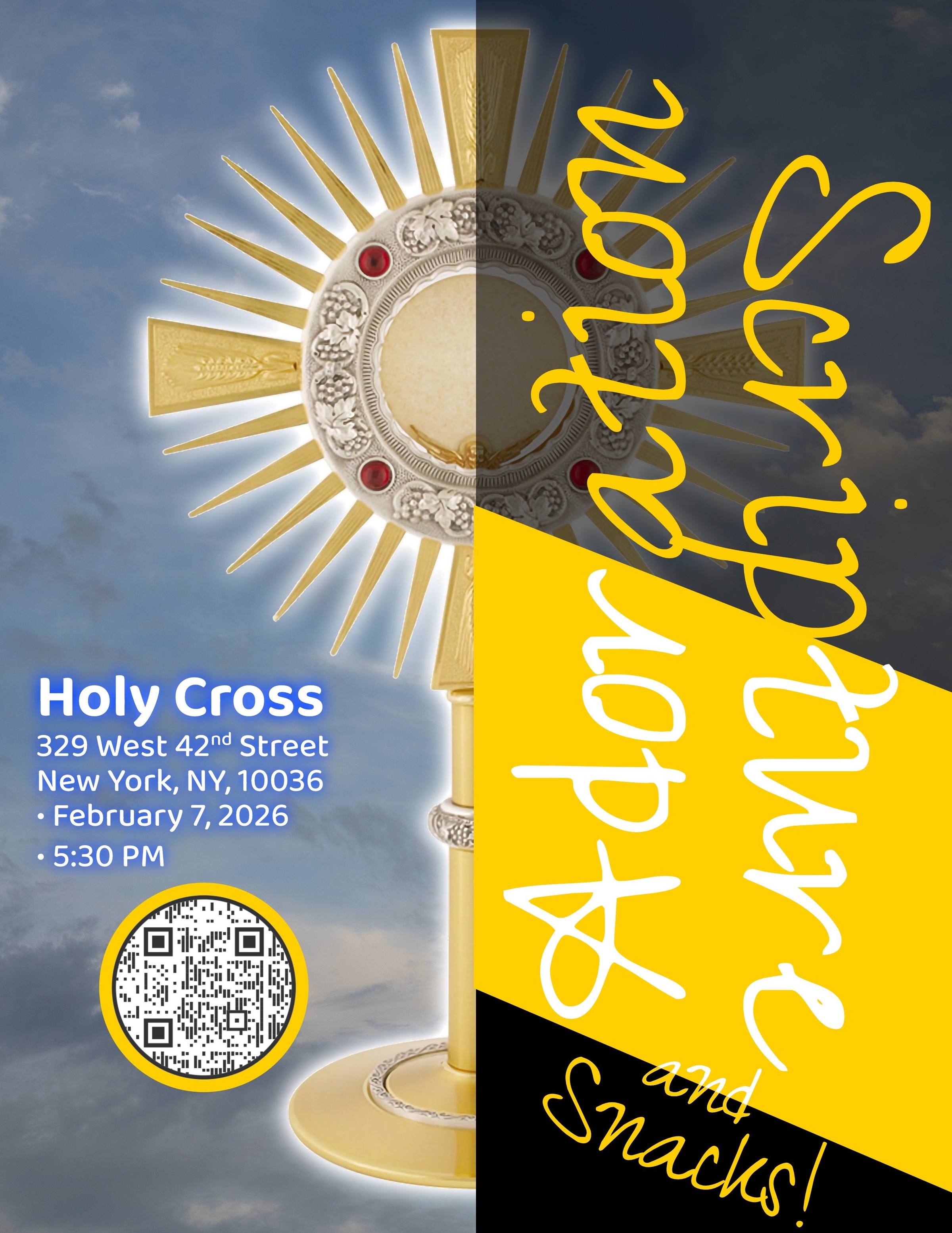 Christ-in-the-City - Young Adults Community Adoration + Scripture & SNACKS at Holy Cross NYC