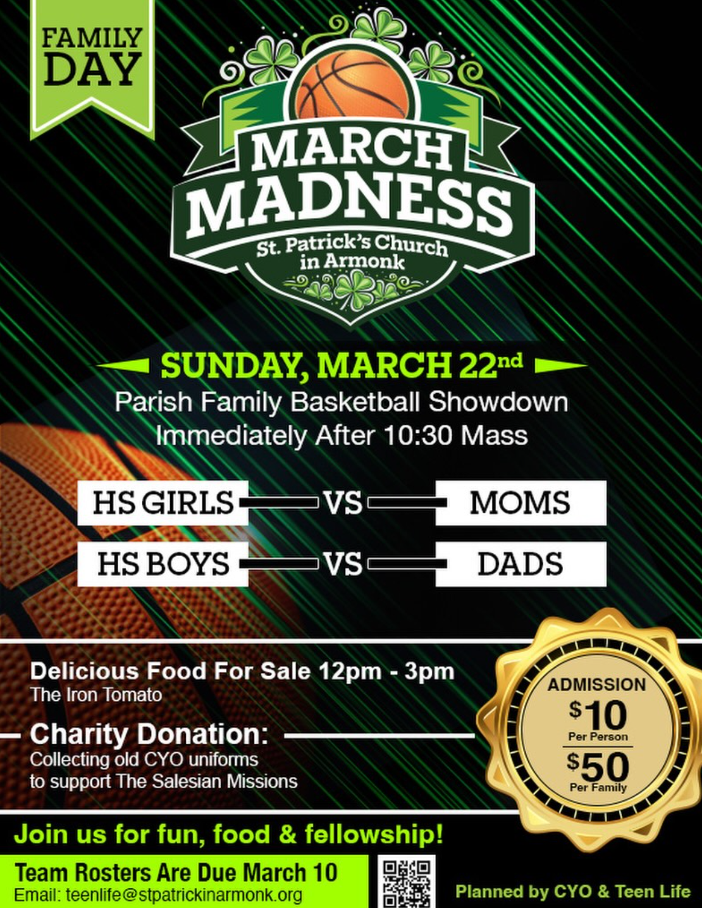 St. Patrick’s Parish Family Day – March Madness Basketball Showdown