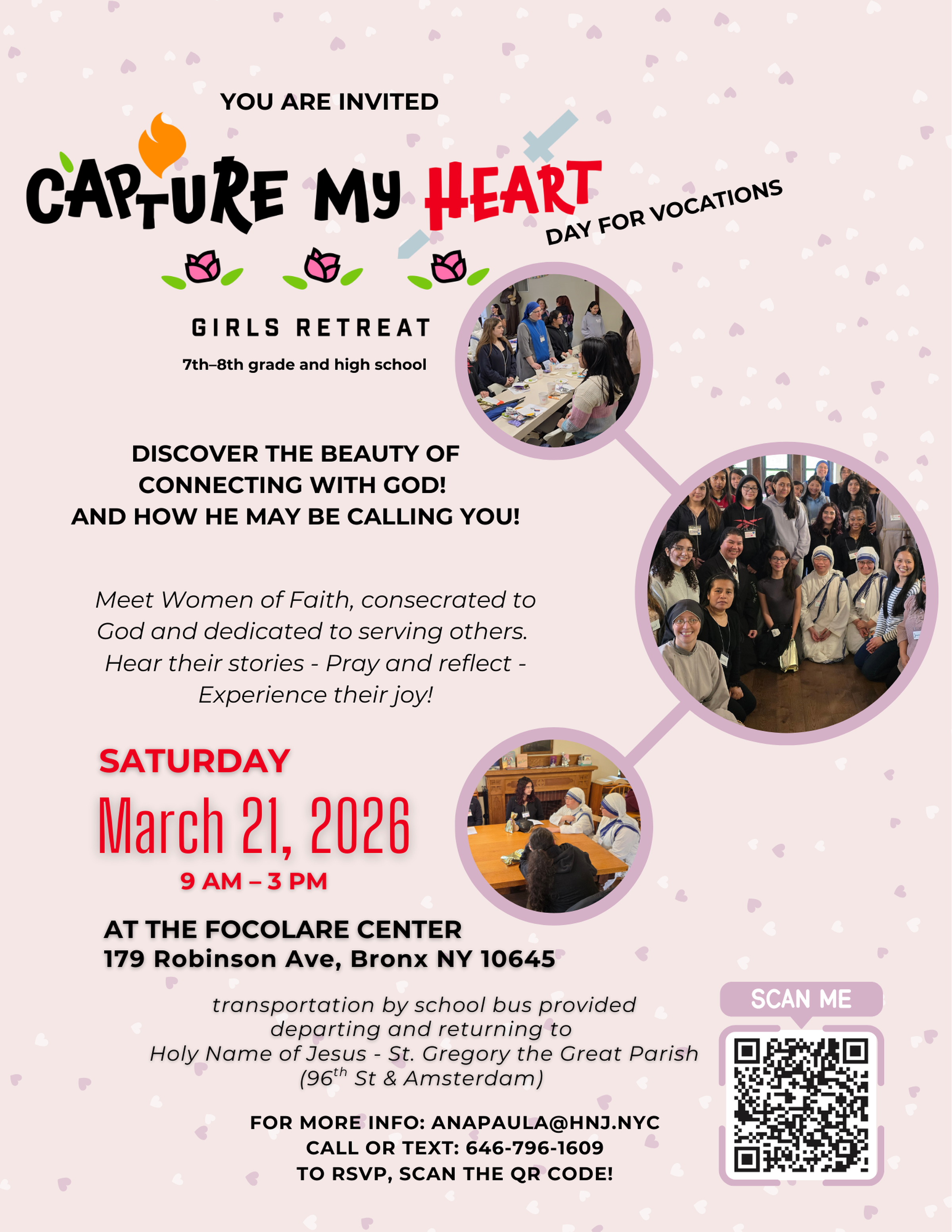 Teen Girls Vocation Retreat – “Capture My Heart”