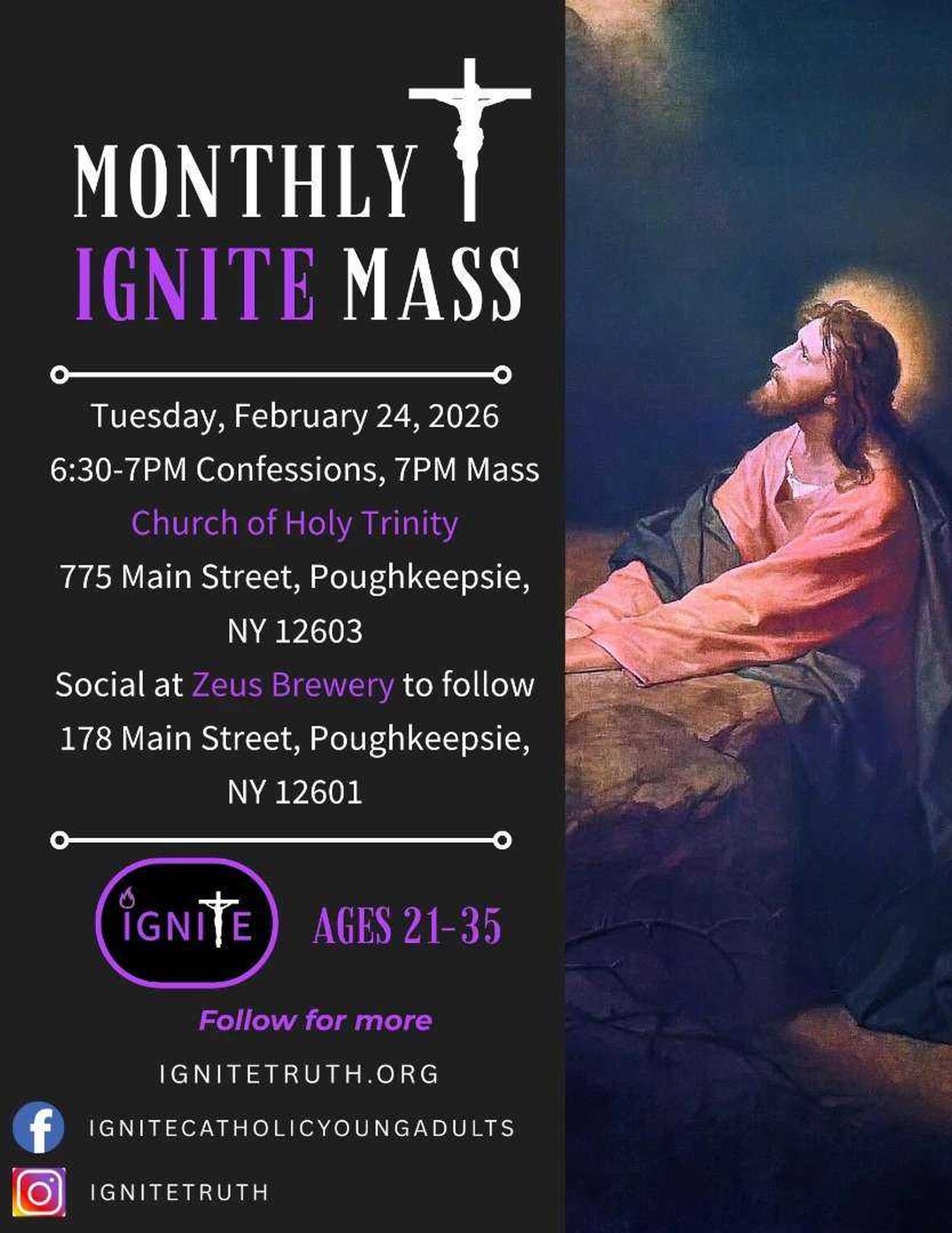 Monthly Ignite Young Adult Mass