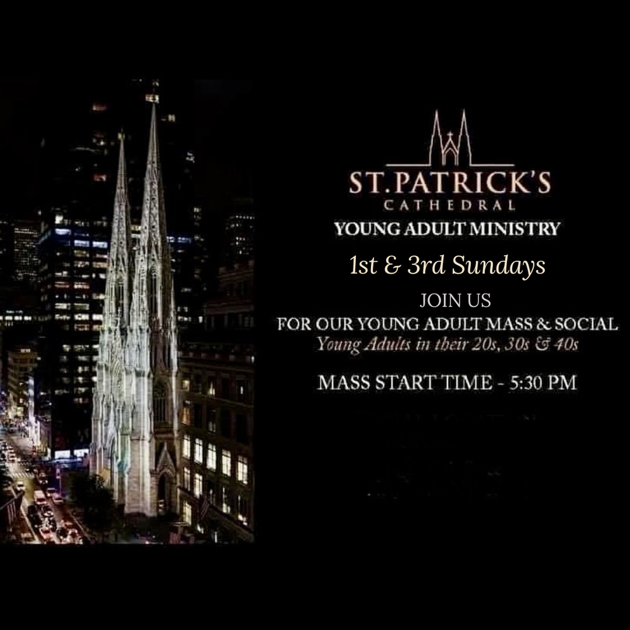 St. Patrick’s Cathedral Young Adult Mass & Social