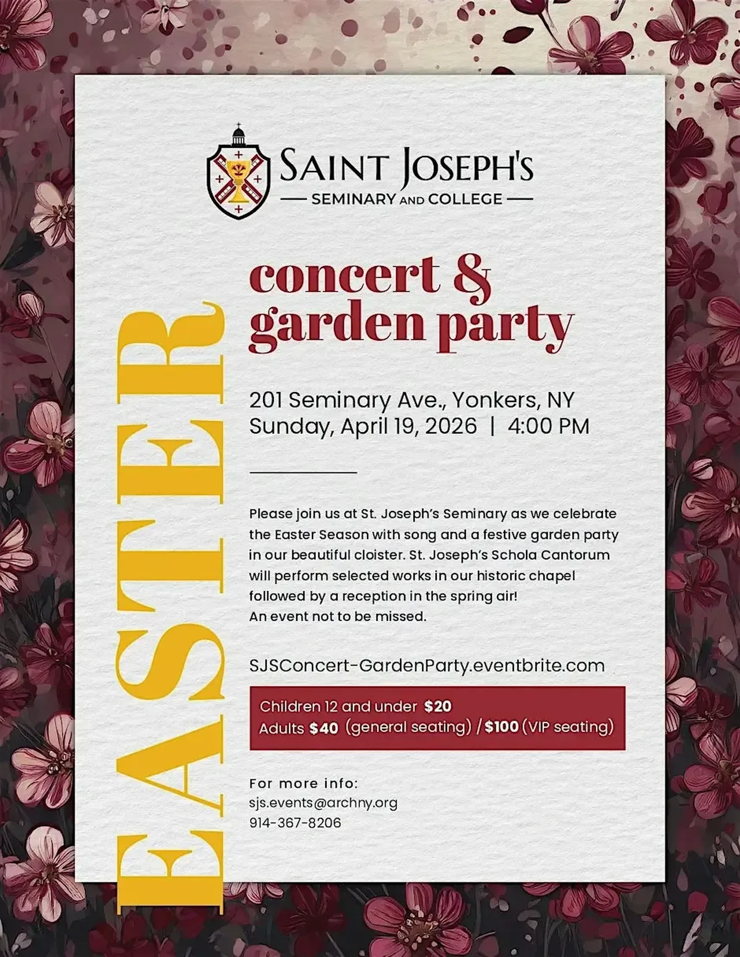 St. Joseph's Seminary Spring Concert and Garden Party