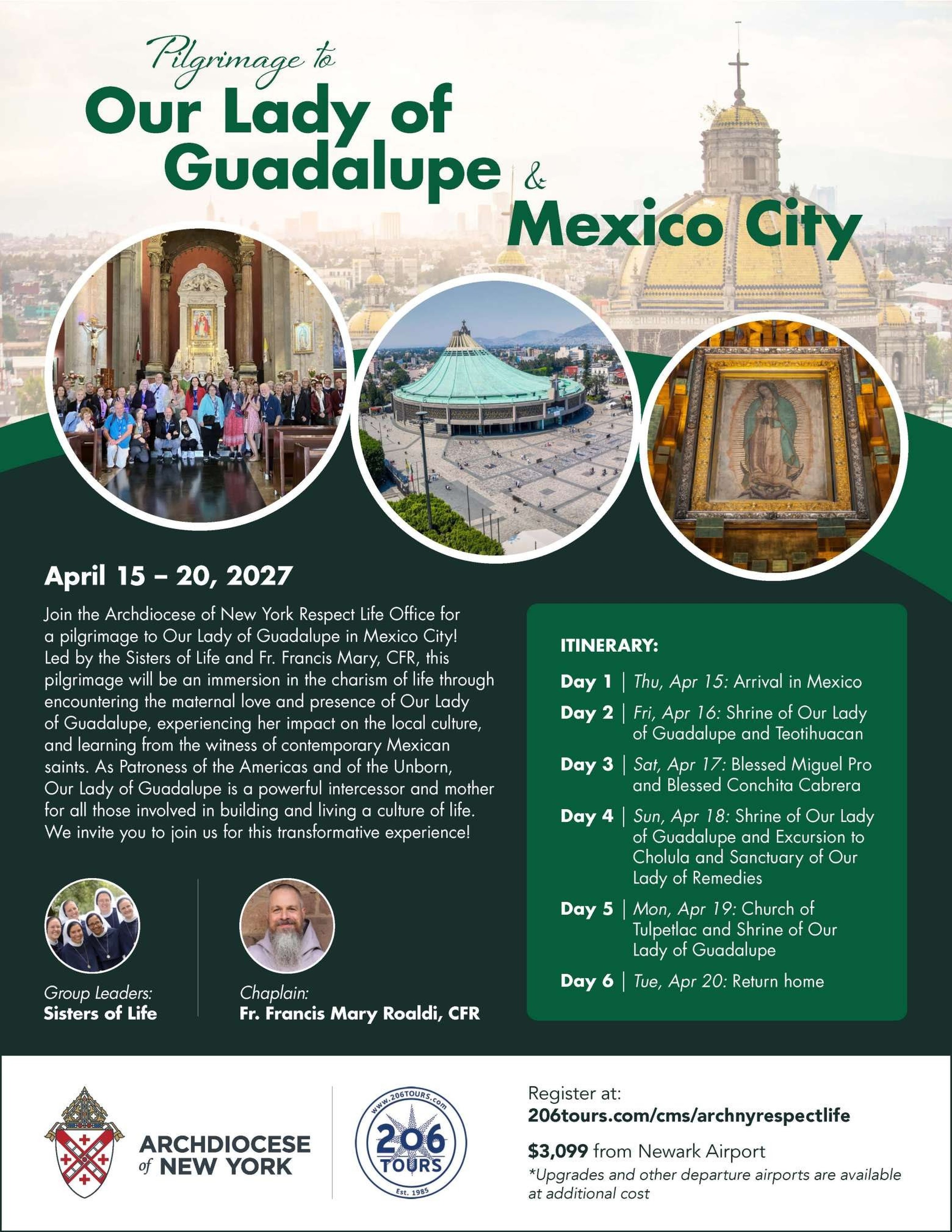 Pilgrimage to Our Lady of Guadalupe, Mother of Life