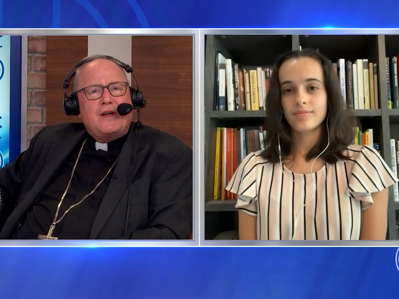 Cardinal Dolan Speaks to Winner of 2023 Religious Liberty Essay Contest