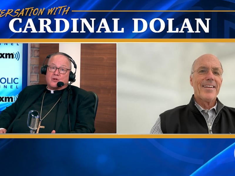 Cardinal Dolan Talks to Chairman of Man Up Ministries
