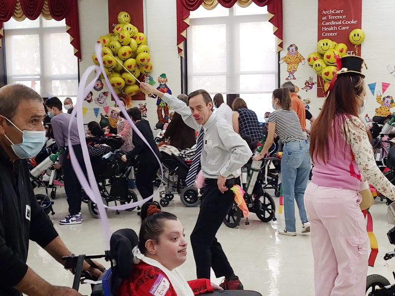 Order of Malta Creates a Circus for Residents at Mother Cabrini Specialty Hospital