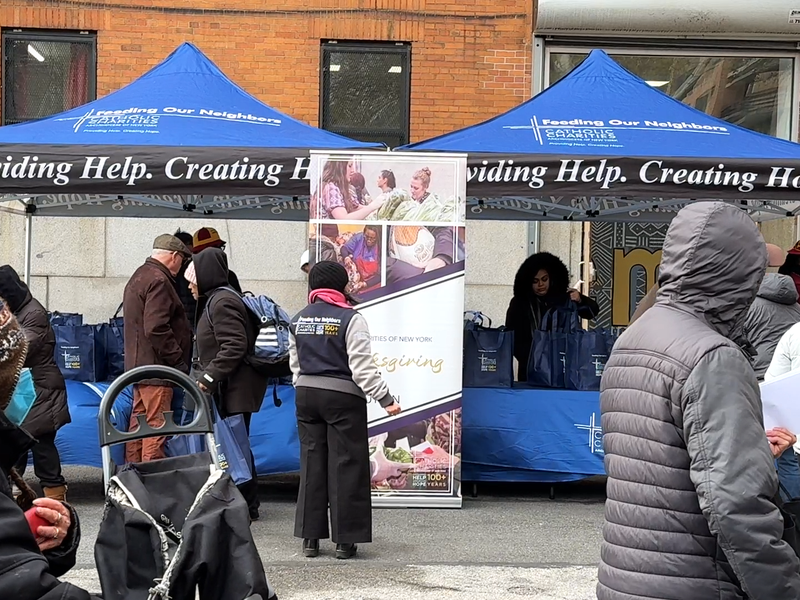Catholic Charities Annual Thanksgiving Turkey Distribution at Harlem Kennedy Center