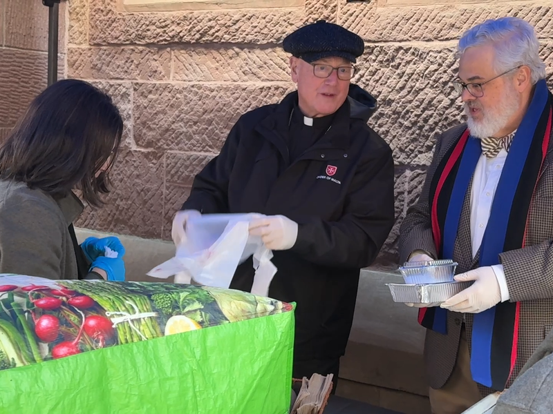 Cardinal Dolan Joins Meal Service Partnership Between St. Patrick’s Cathedral and Fifth Avenue Presbyterian Church