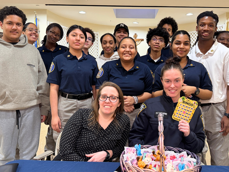 Bridging Generations: NYPD Explorers Light Up Bingo Night at ArchCare at Providence Rest