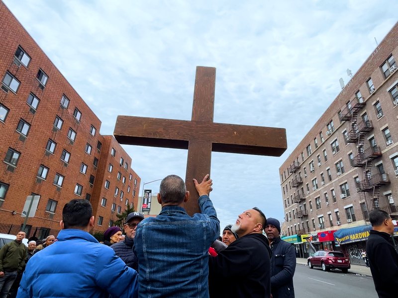 Thousands of Faithful Gather for Good Friday Stations of the Cross Procession in West Harlem