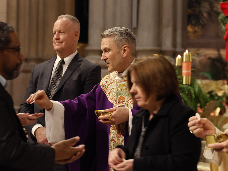 Cardinal Dolan and Archbishop-designate Ronald Hicks Celebrate First Mass Together