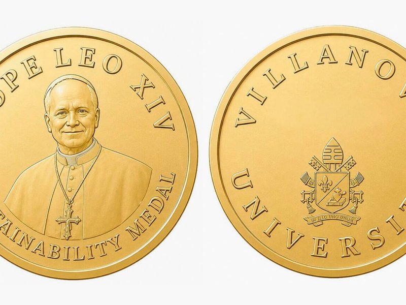 New Pope Leo XIV Medal From Villanova Honors Care for the Poor, Creation
