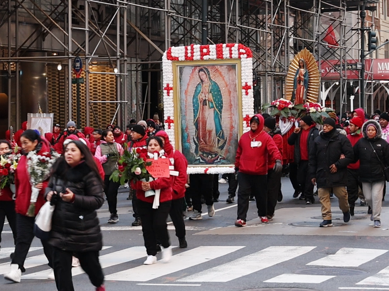 Thousands Process to St. Patrick’s Cathedral for the Feast of Our Lady of Guadalupe 