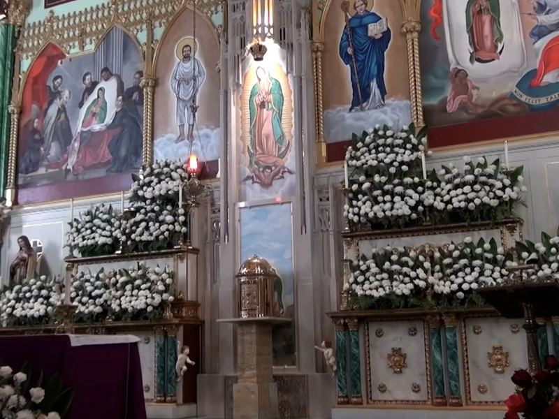 Miles de flores honran a Nuestra Señora de Guadalupe | Thousands of flowers honor Our Lady of Guadalupe